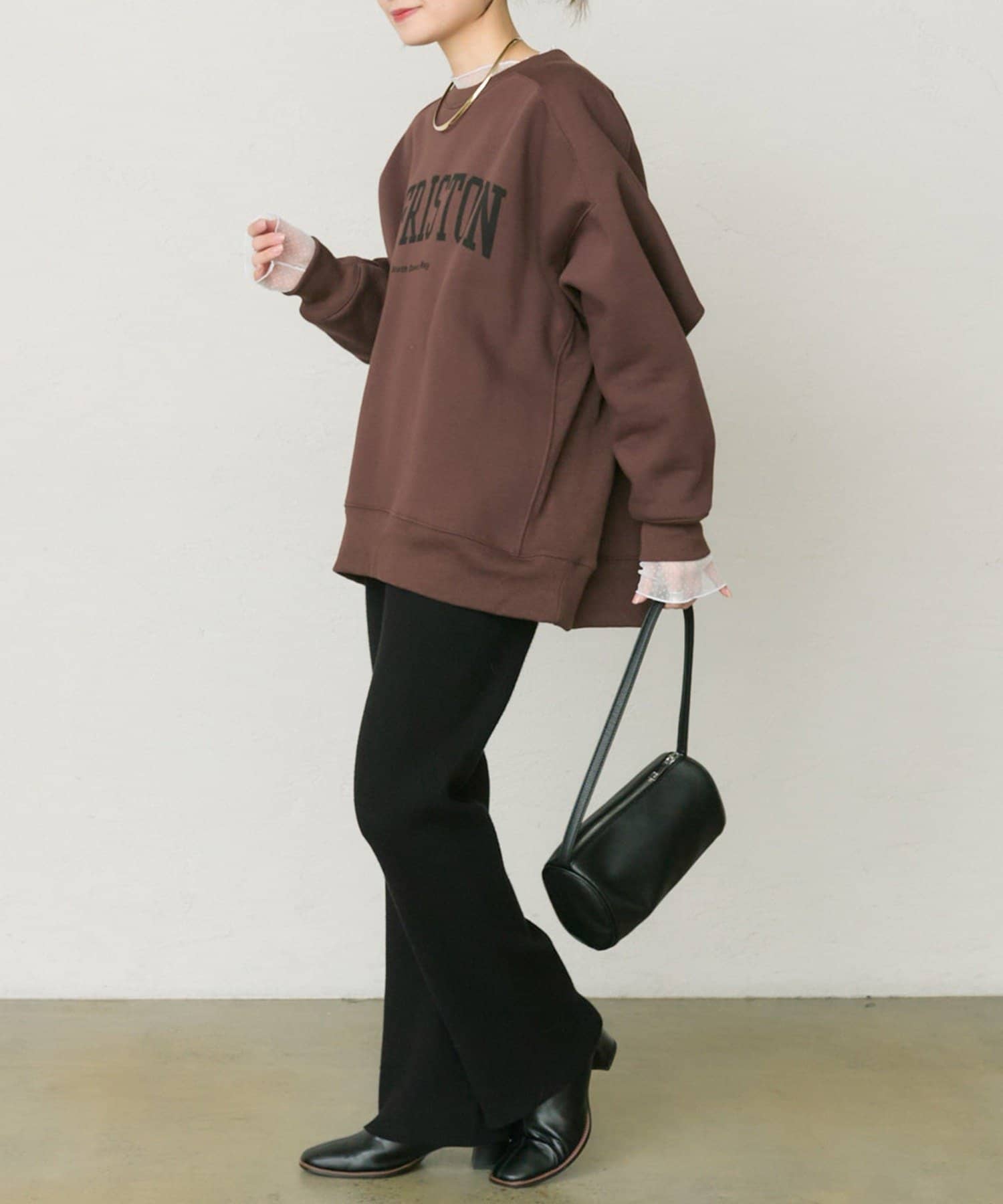 PUAL CE CIN(ピュアルセシン) 【セットアップ対応】リブニットフレアパンツ