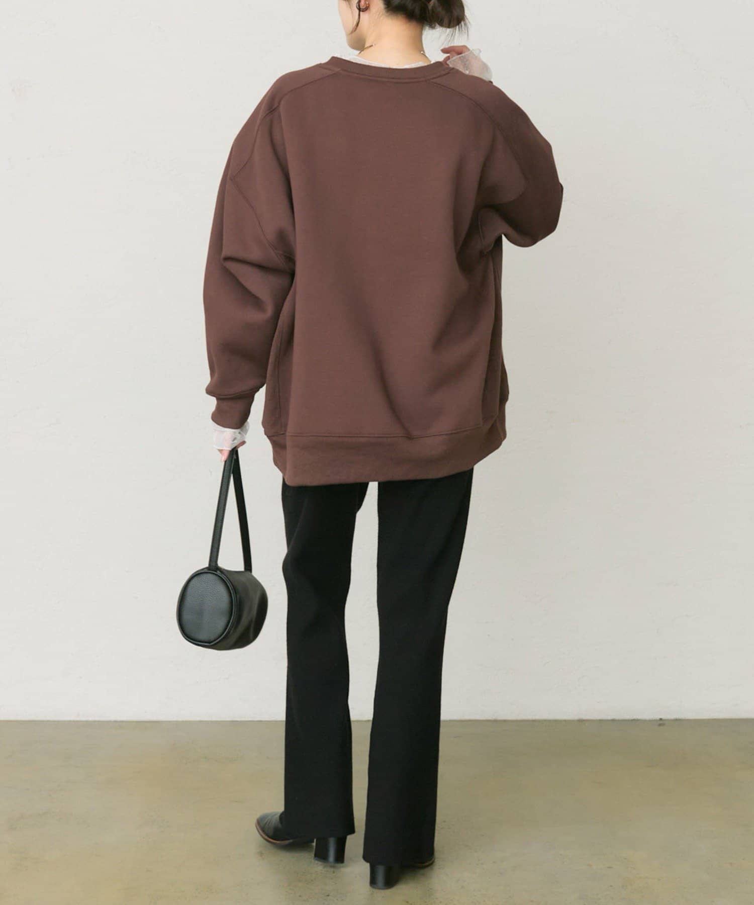 PUAL CE CIN(ピュアルセシン) 【セットアップ対応】リブニットフレアパンツ