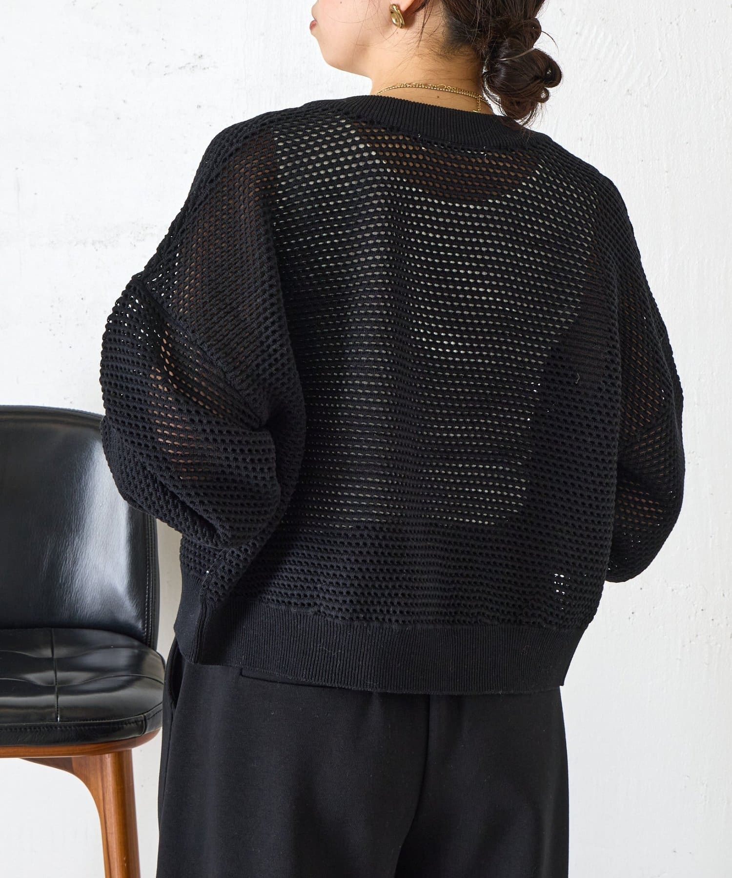 Jena　espace merveilleux(ジェナ　エスパスメルヴェイユ) 【WEB限定】メッシュニットブルゾン