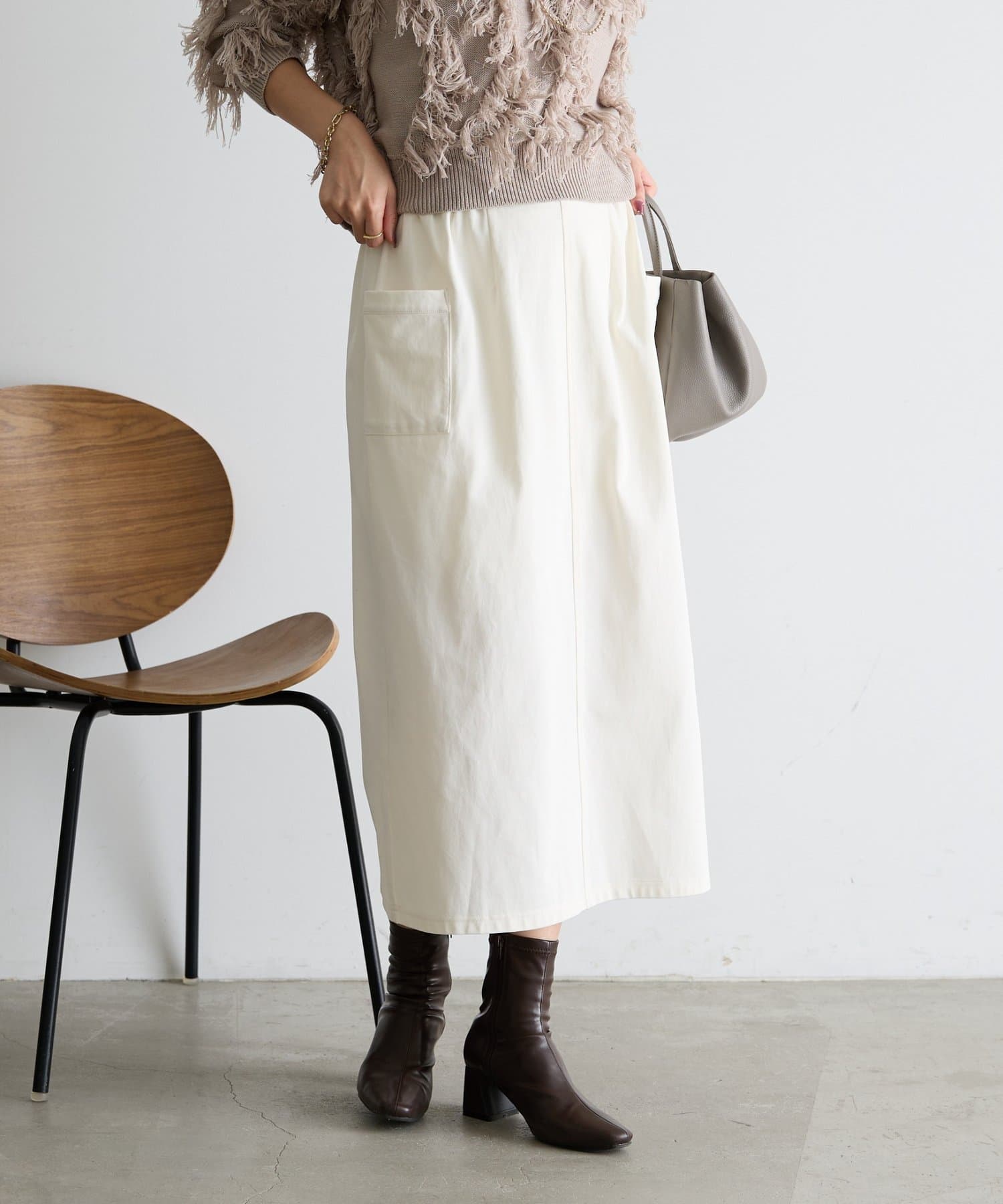 Jena　espace merveilleux(ジェナ　エスパスメルヴェイユ) 【WEB限定】ストレッチナロースカート