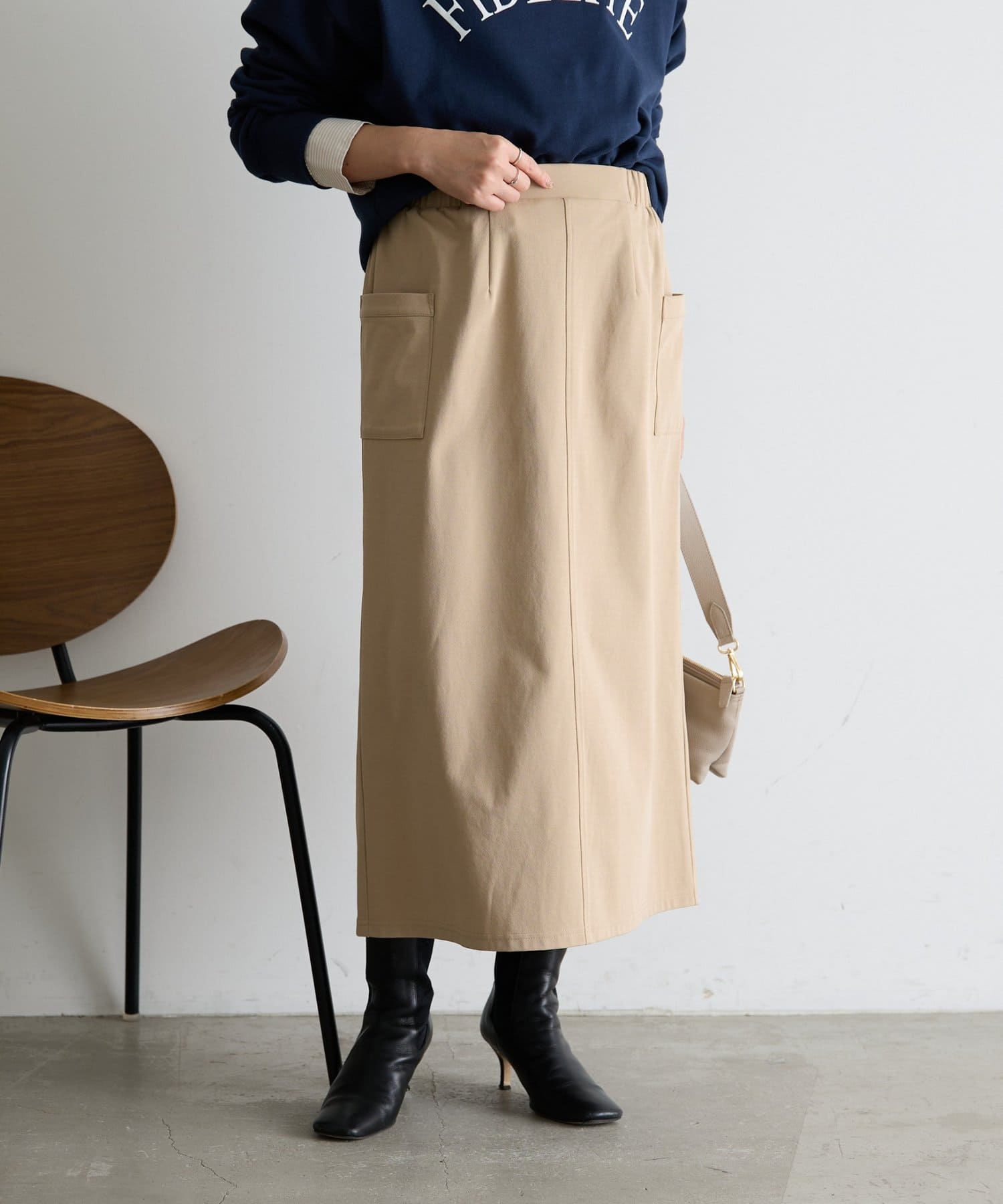 Jena　espace merveilleux(ジェナ　エスパスメルヴェイユ) 【WEB限定】ストレッチナロースカート