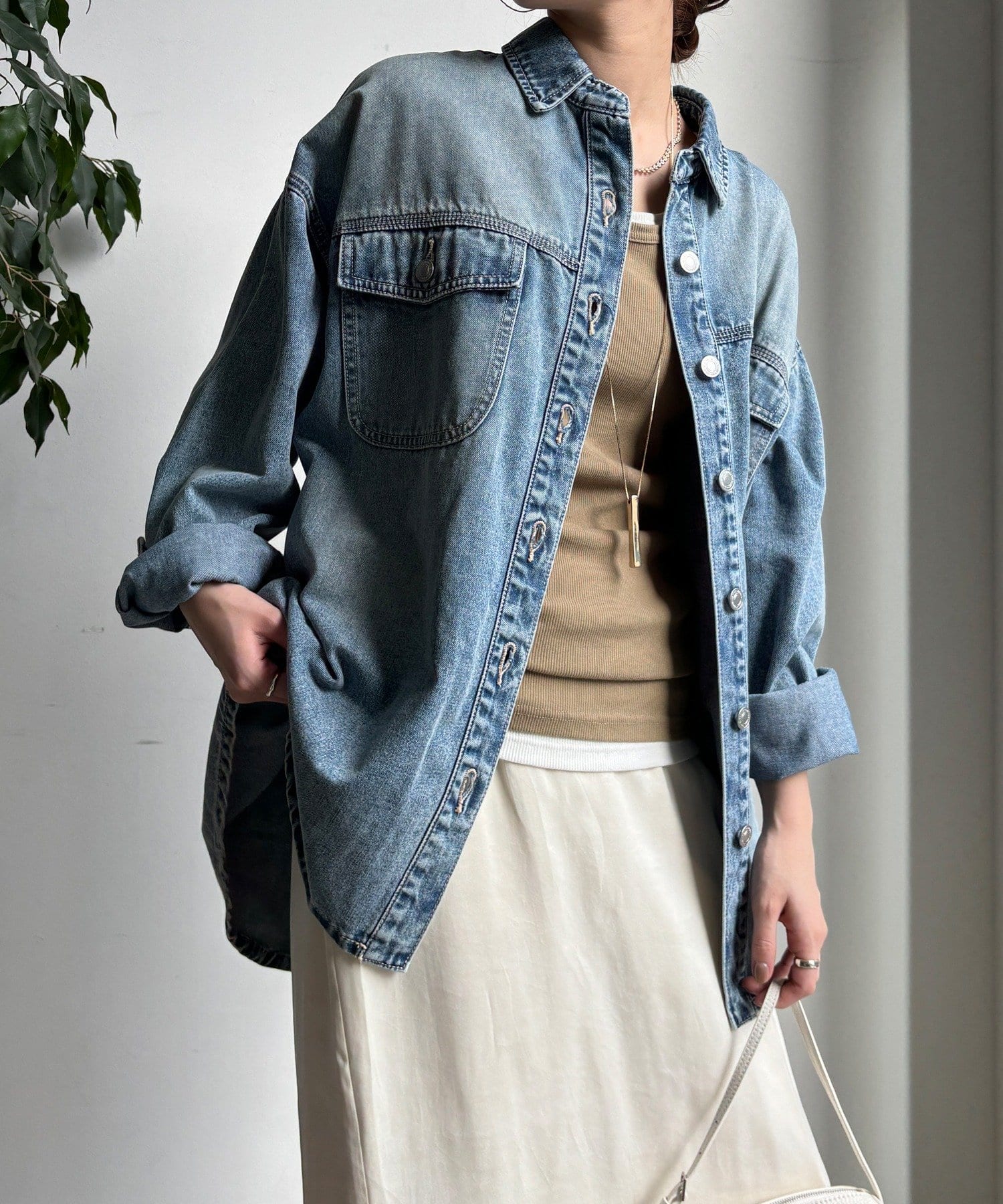 DOUDOU(ドゥドゥ) 【WEB限定】デニムシャツ