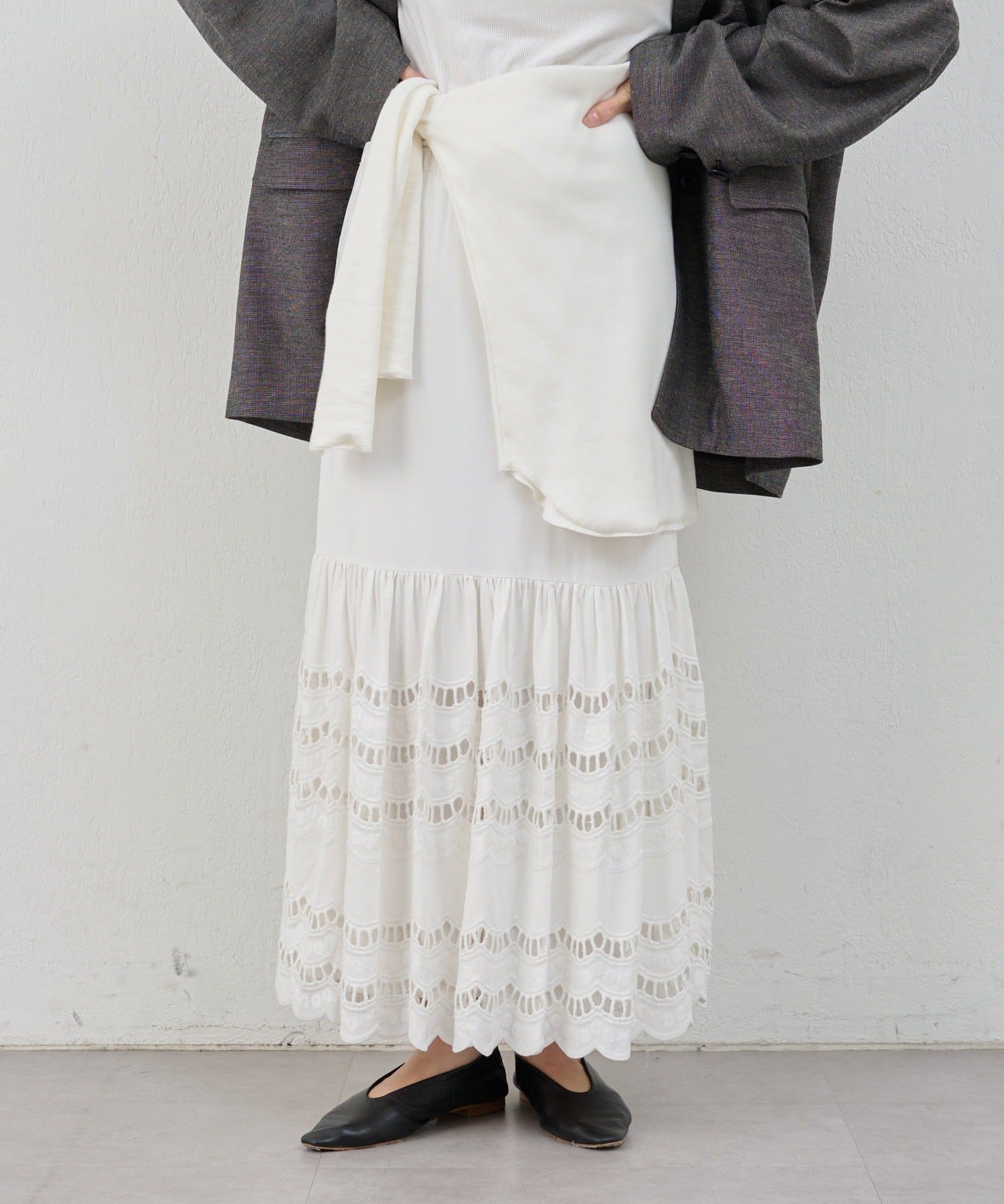 SHENERY(シーナリー) 【26SS予約】スカラップレーススカート