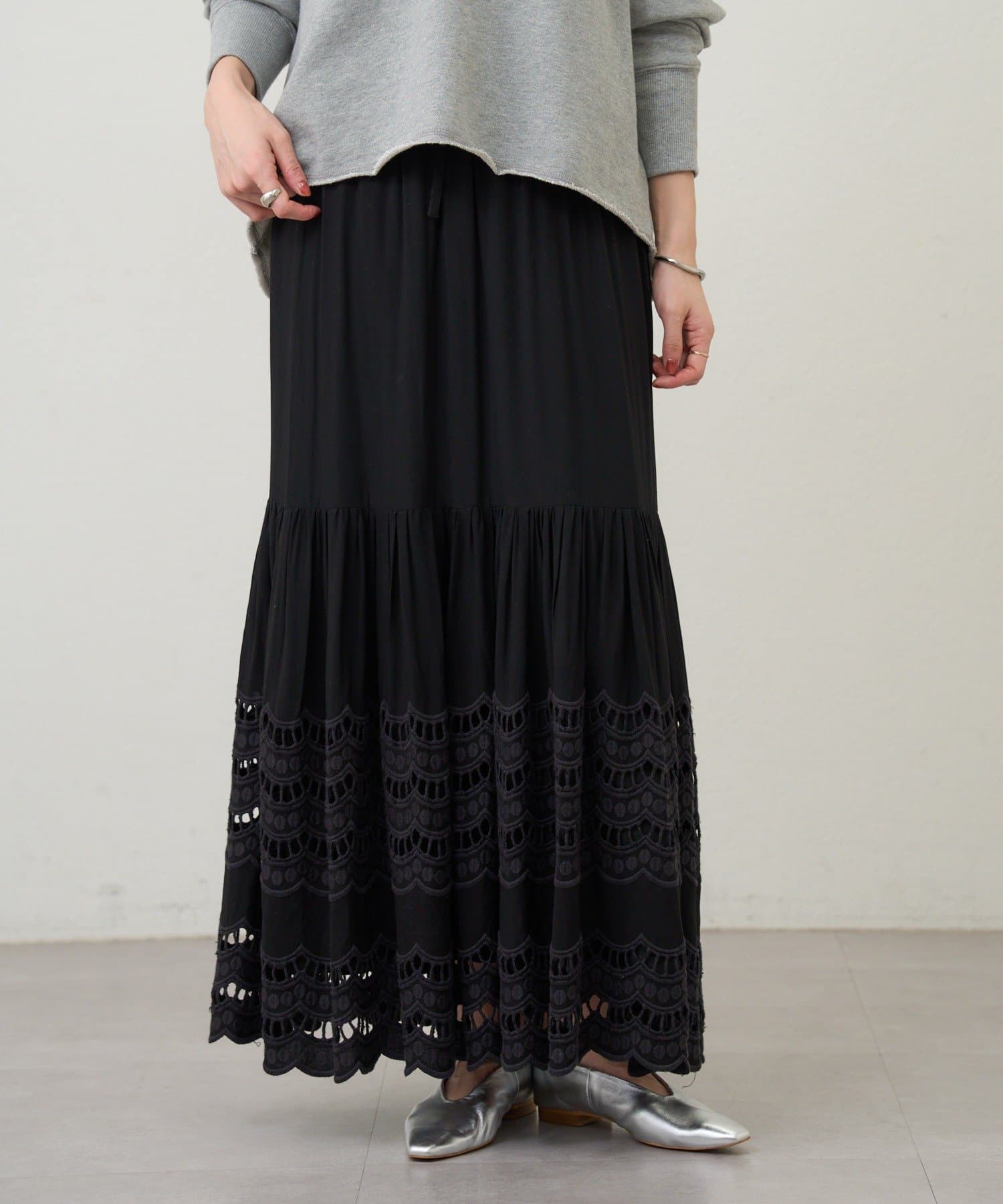 SHENERY(シーナリー) 【26SS予約】スカラップレーススカート