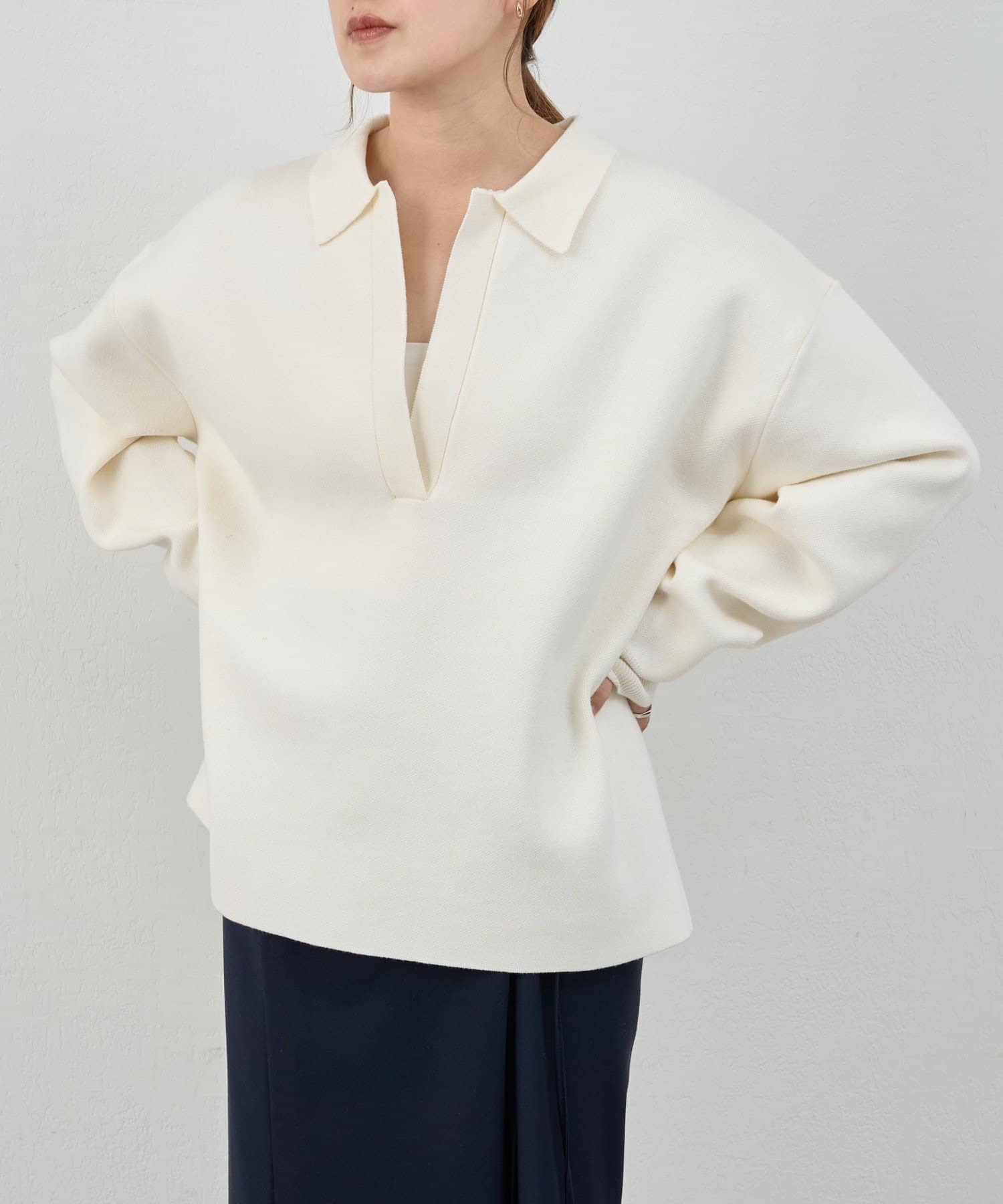 SHENERY(シーナリー) 【26SS予約】スキッパーラガーニット