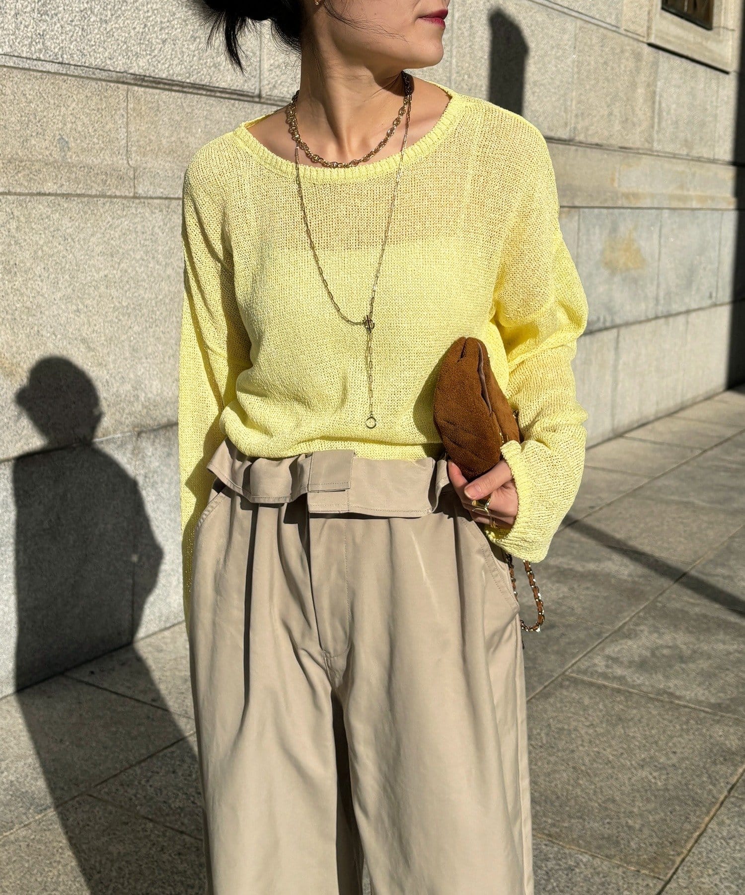 DOUDOU(ドゥドゥ) ペーパーヤーンプルオーバー