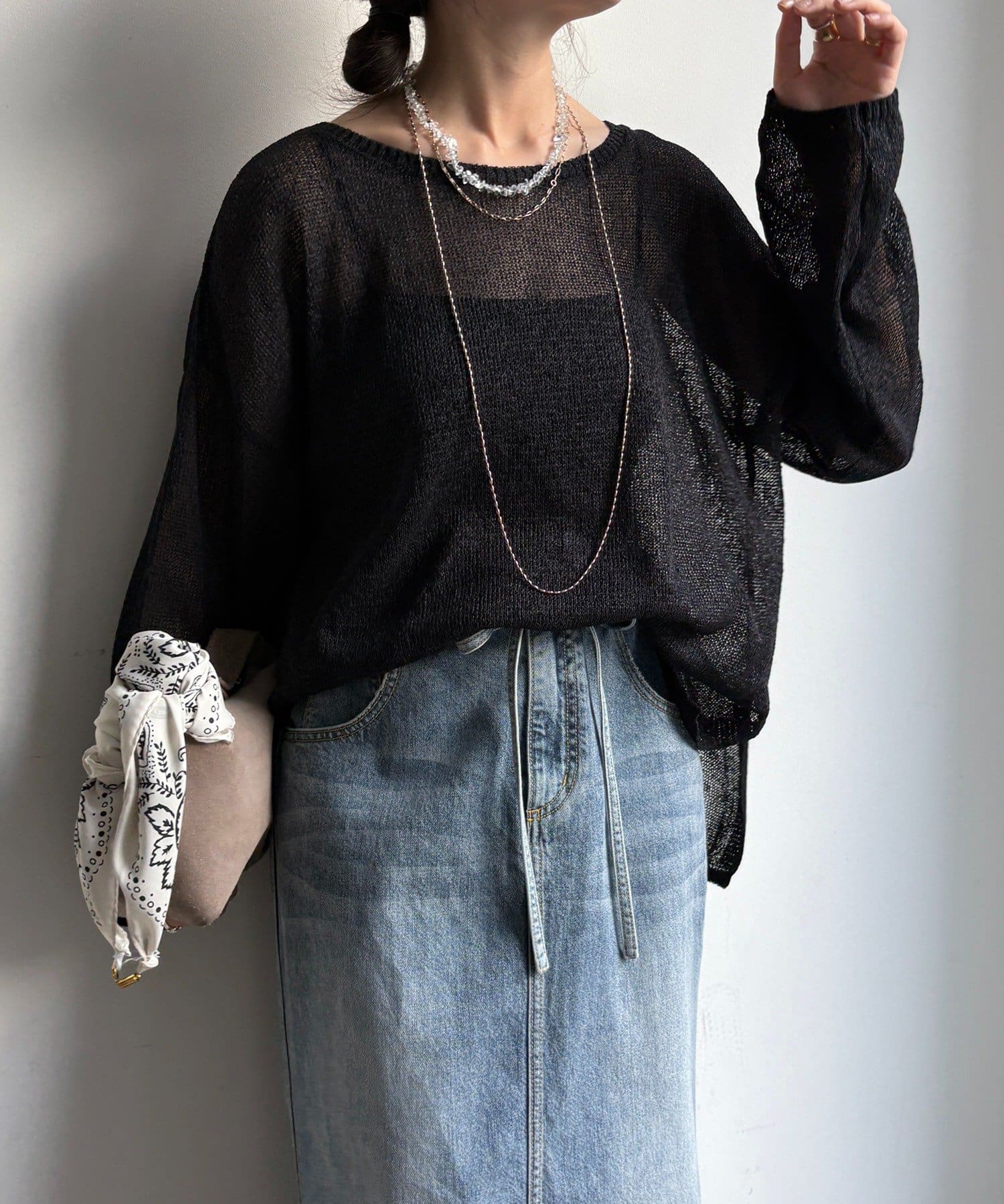 DOUDOU(ドゥドゥ) ペーパーヤーンプルオーバー