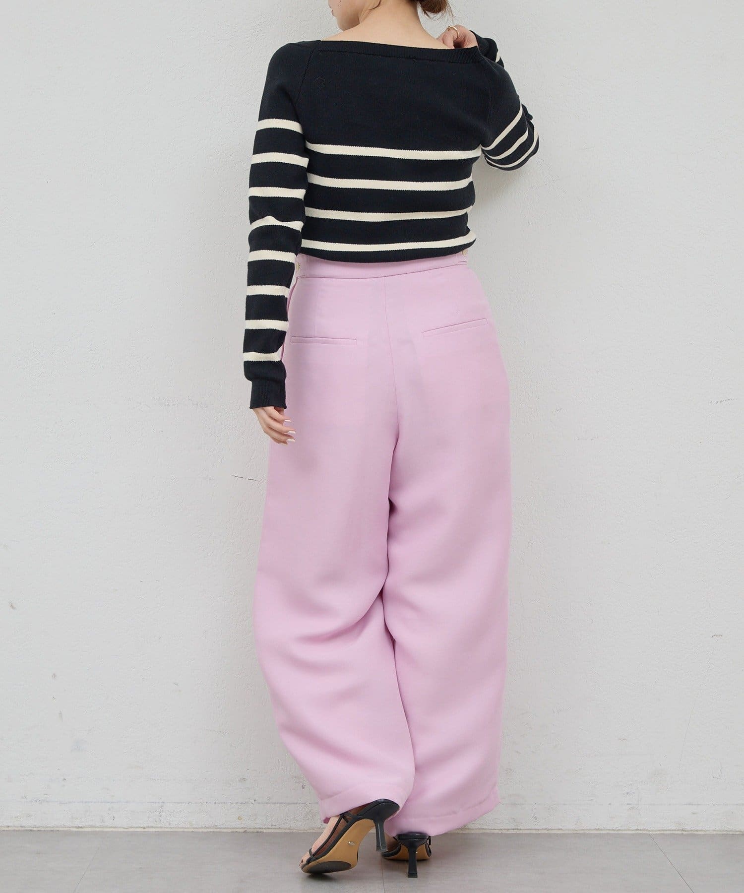 GALLARDAGALANTE(ガリャルダガランテ) 【HERITANOVUM】ボートスムースボーダーニット