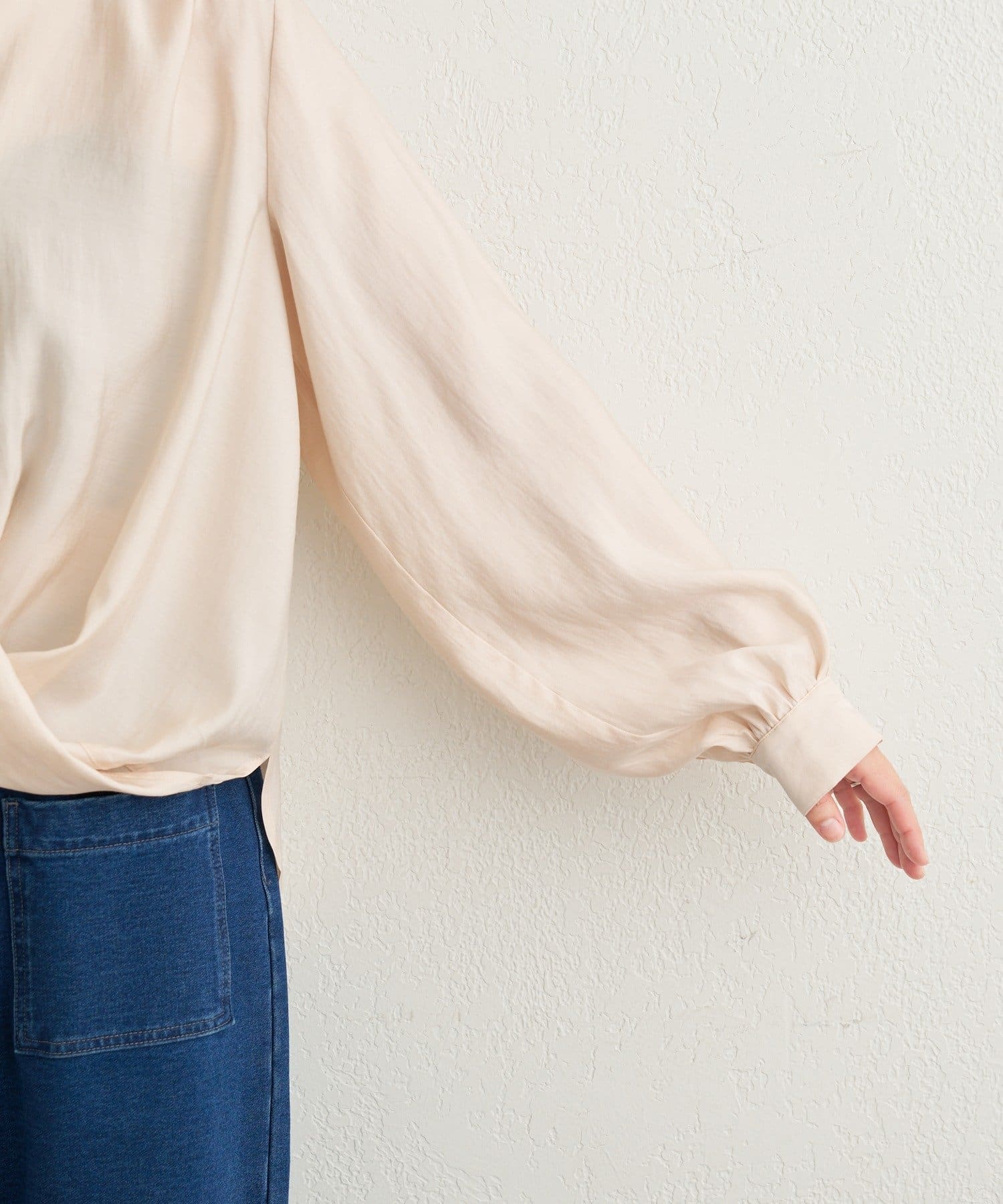 Omekashi(オメカシ) バー釦カシュクールブラウス