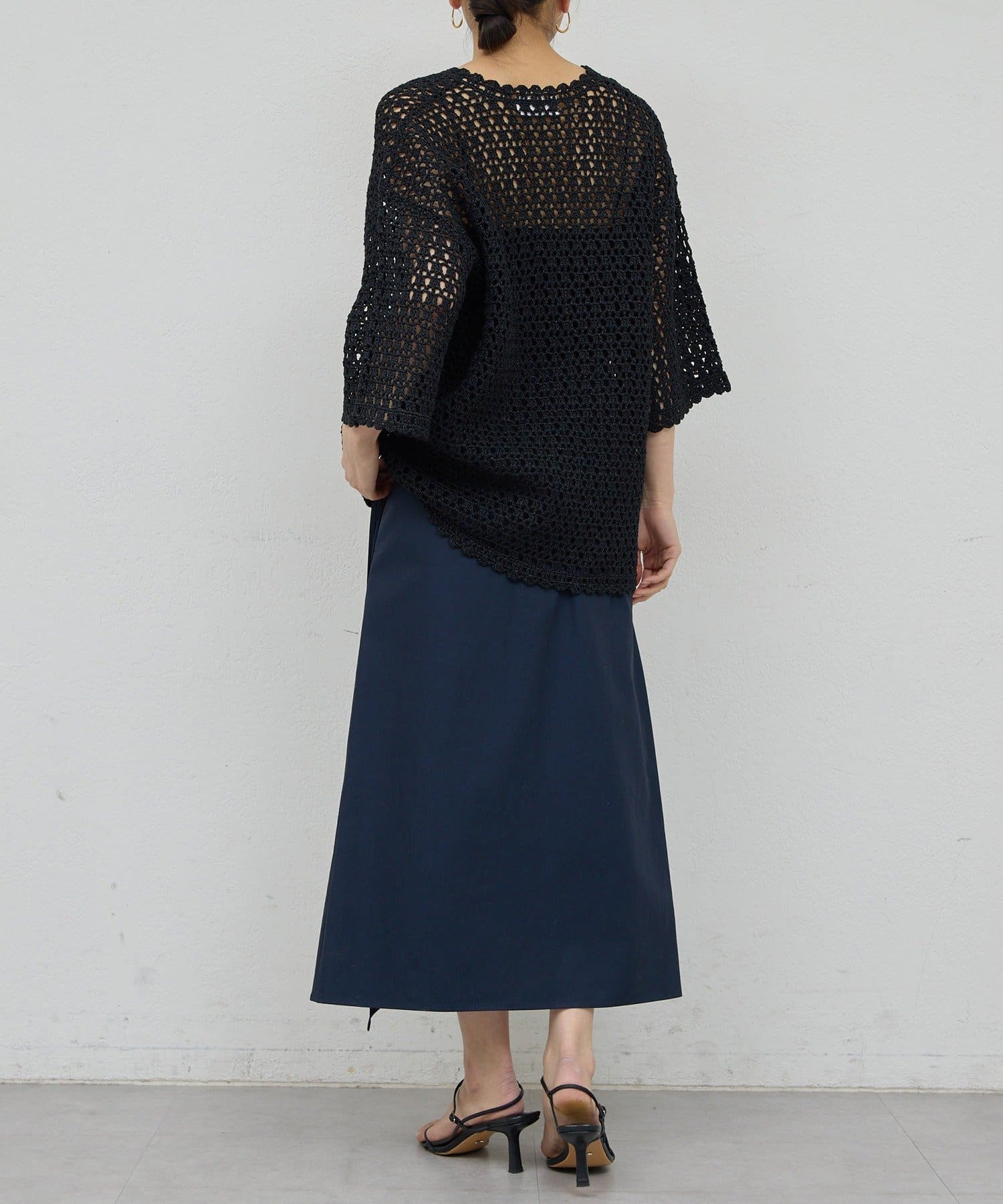 GALLARDAGALANTE(ガリャルダガランテ) 【HERITANOVUM】コットンペーパークロシェットプルオーバー