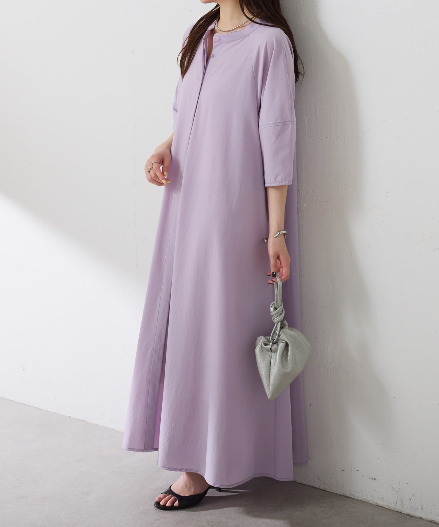 COLLAGE GALLARDAGALANTE(コラージュ ガリャルダガランテ) 【撥水加工/体型カバー】クールタッチハーフスリーブワンピース