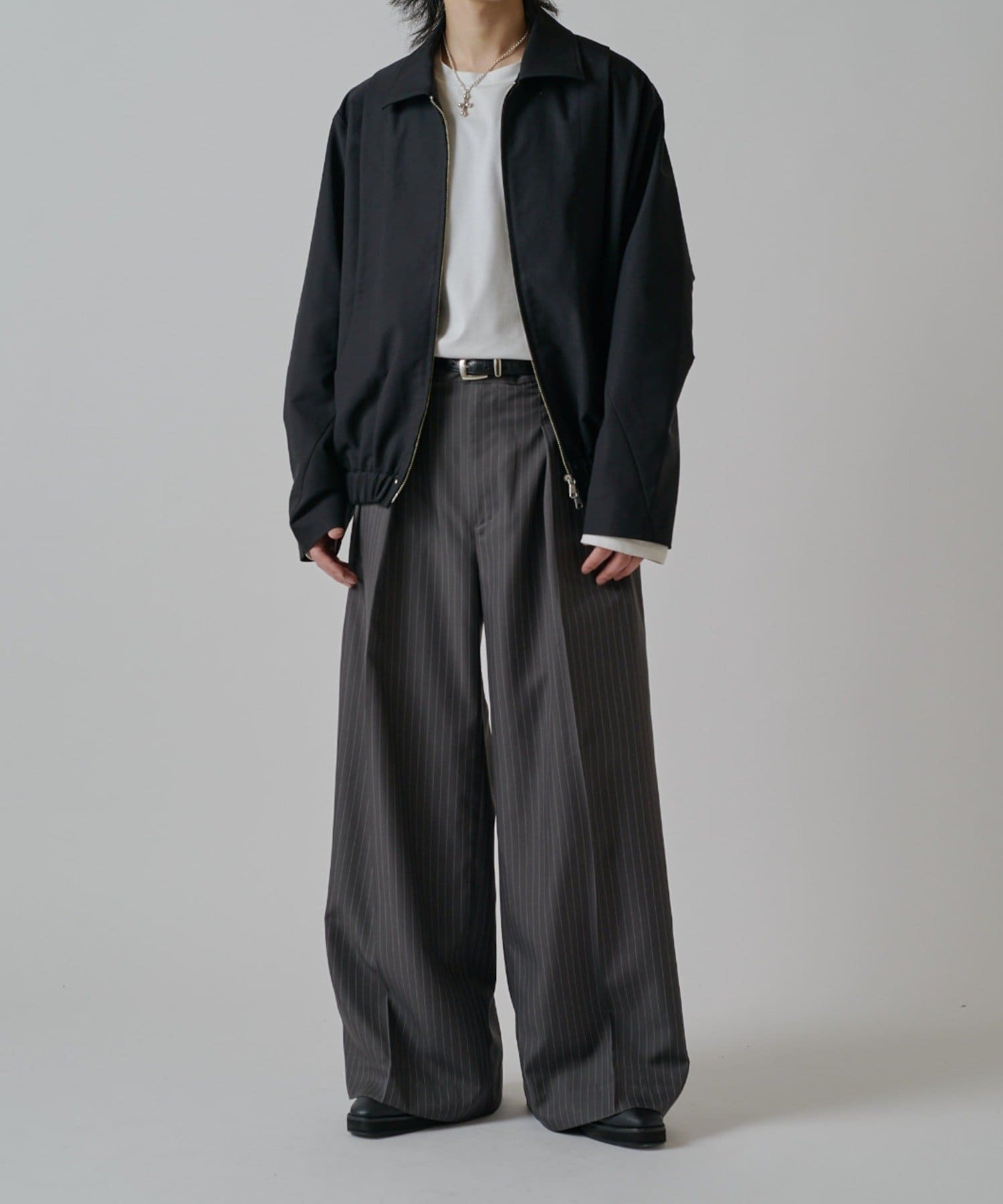 Lui's(ルイス) 【Neucon】ピンストライプ2タックワイドスラックス / セットアップ対応