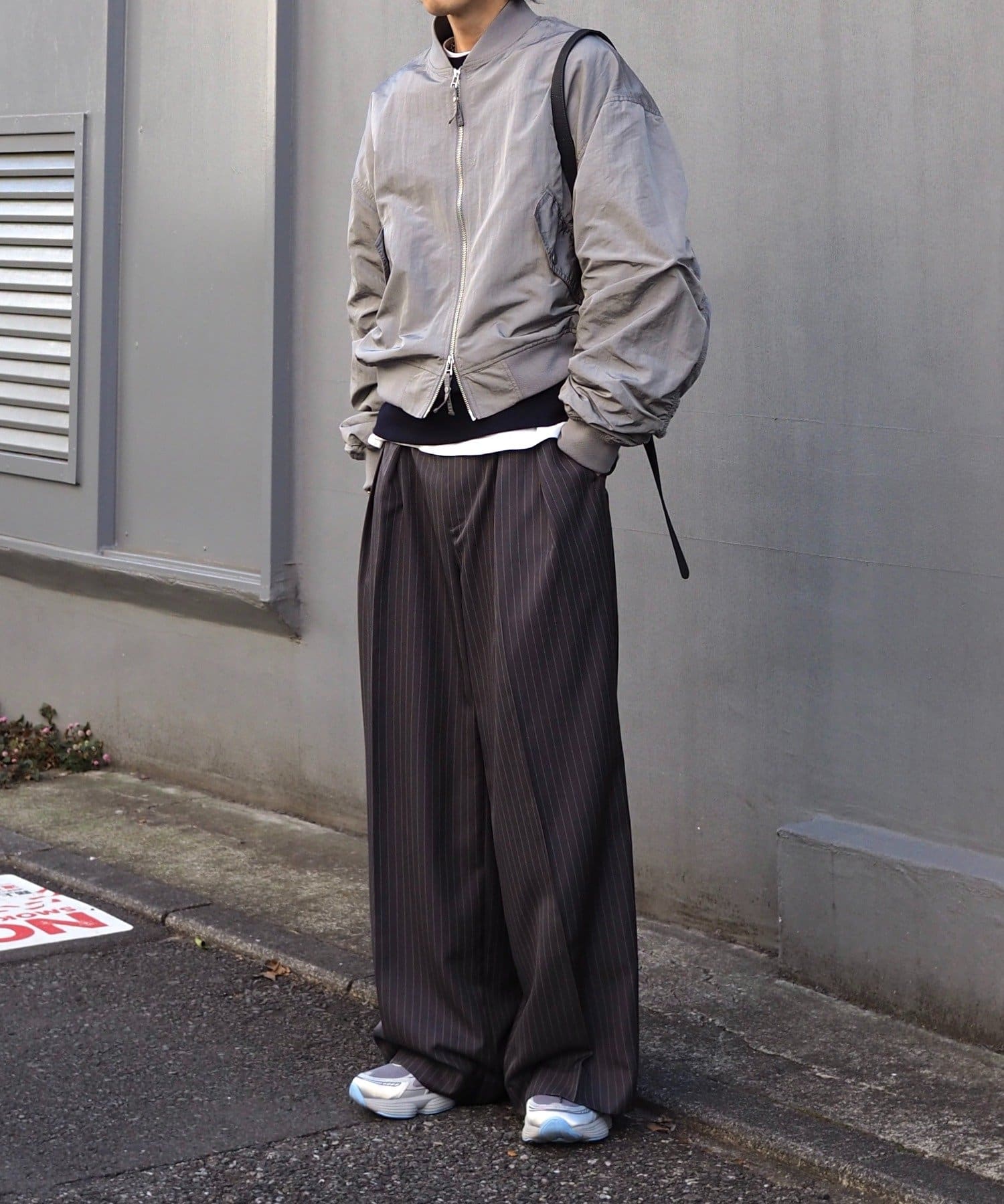 Lui's(ルイス) 【Neucon】ピンストライプ2タックワイドスラックス / セットアップ対応