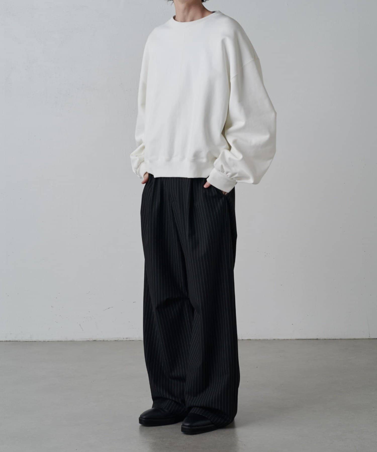 Lui's(ルイス) 【Neucon】ボリュームタックスリーブショートスウェット