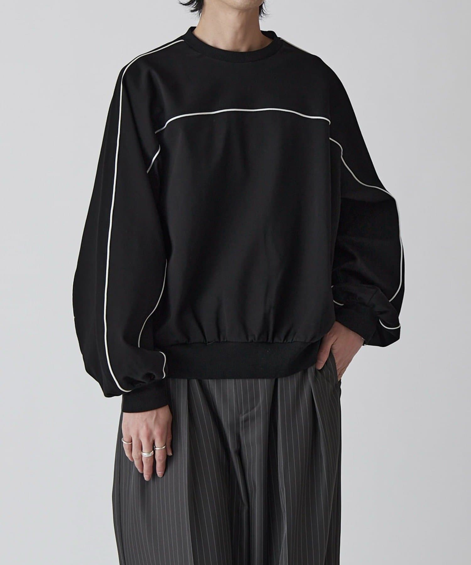 Lui's(ルイス) 【Neucon】パイピングバルーンポンチスウェットプルオーバー