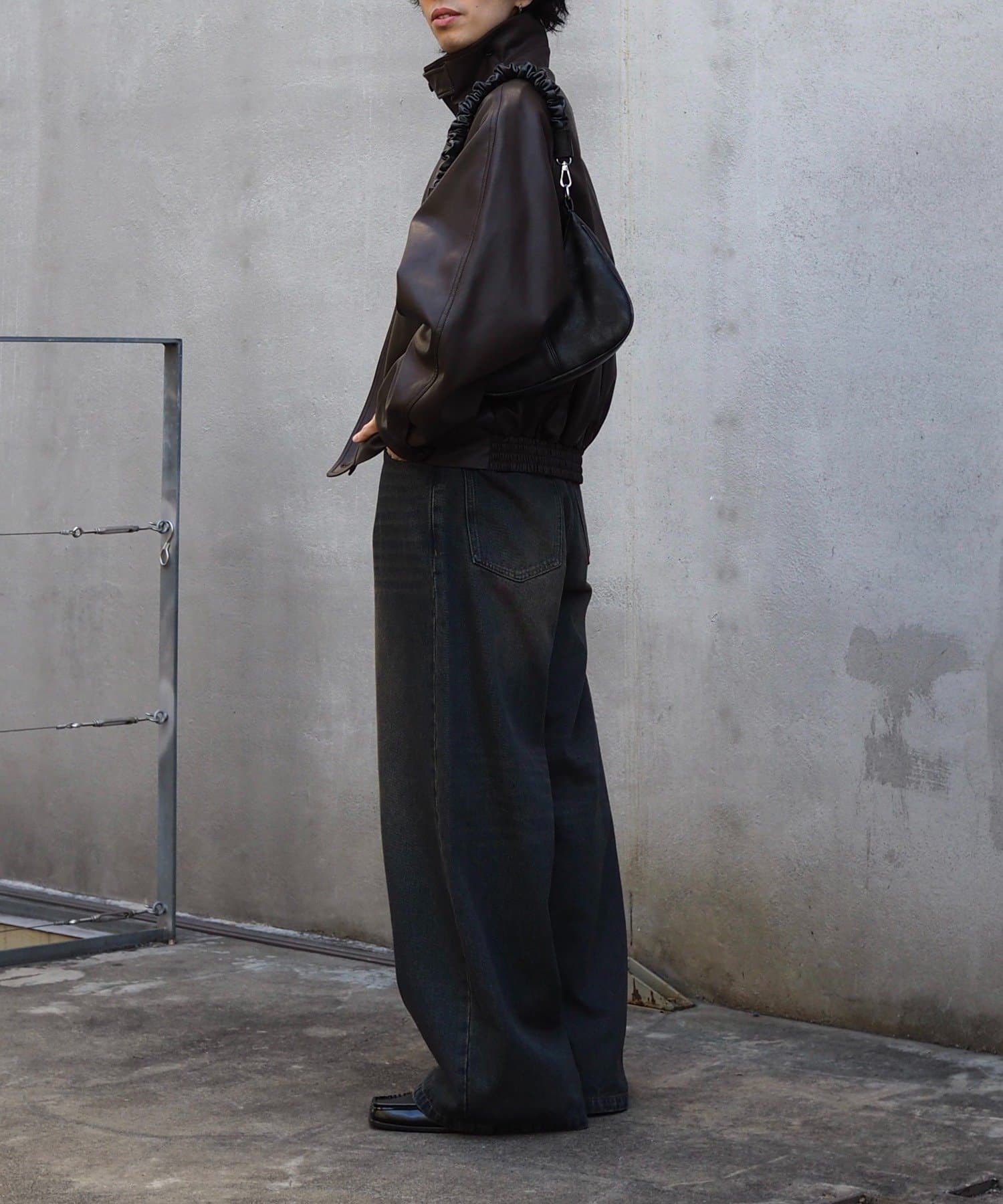 Lui's(ルイス) 【Neucon】ガンフラップZIPレザーブルゾン