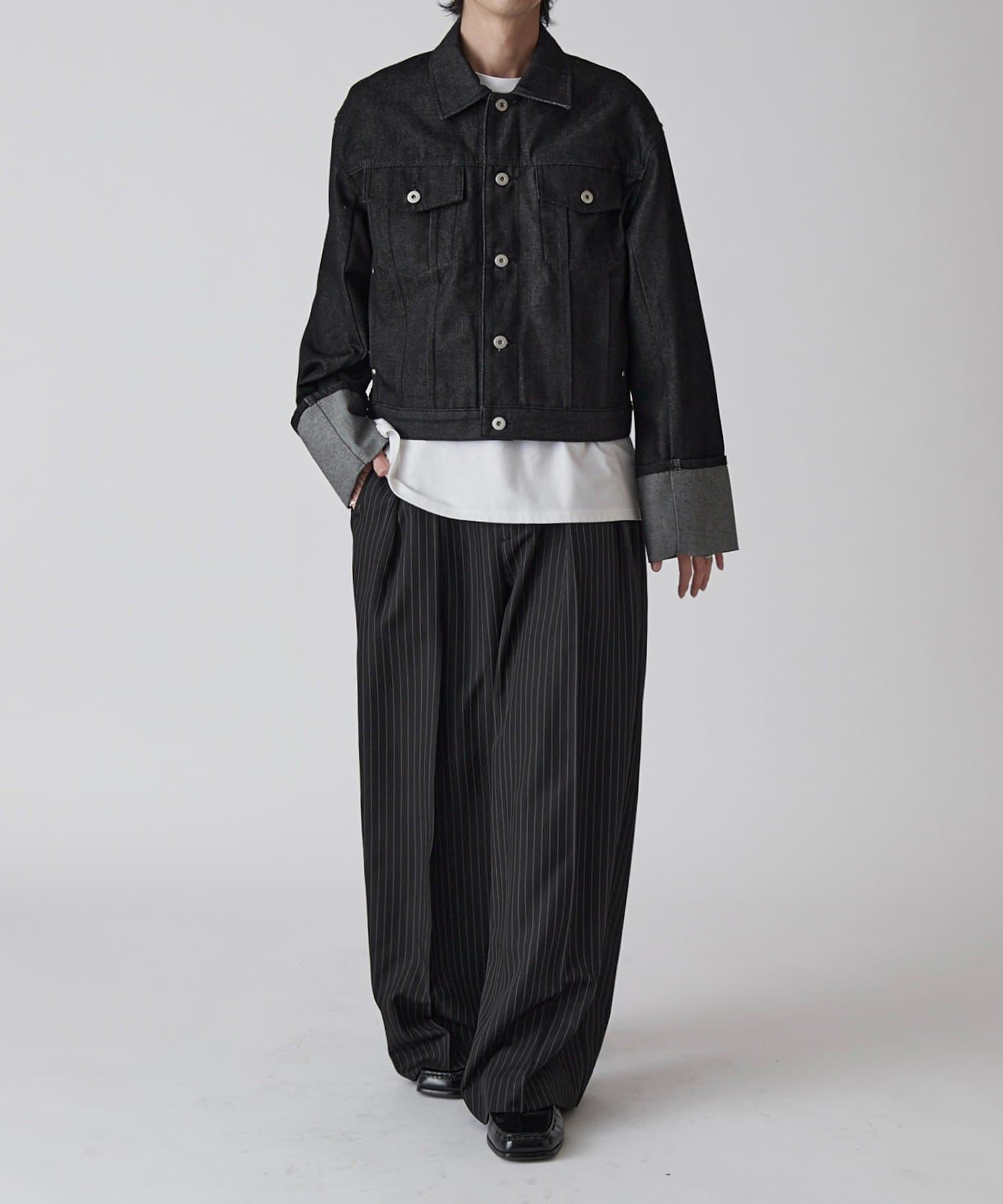 Lui's(ルイス) 【Neucon】ロールアップタックショートデニムジャケット / セットアップ対応