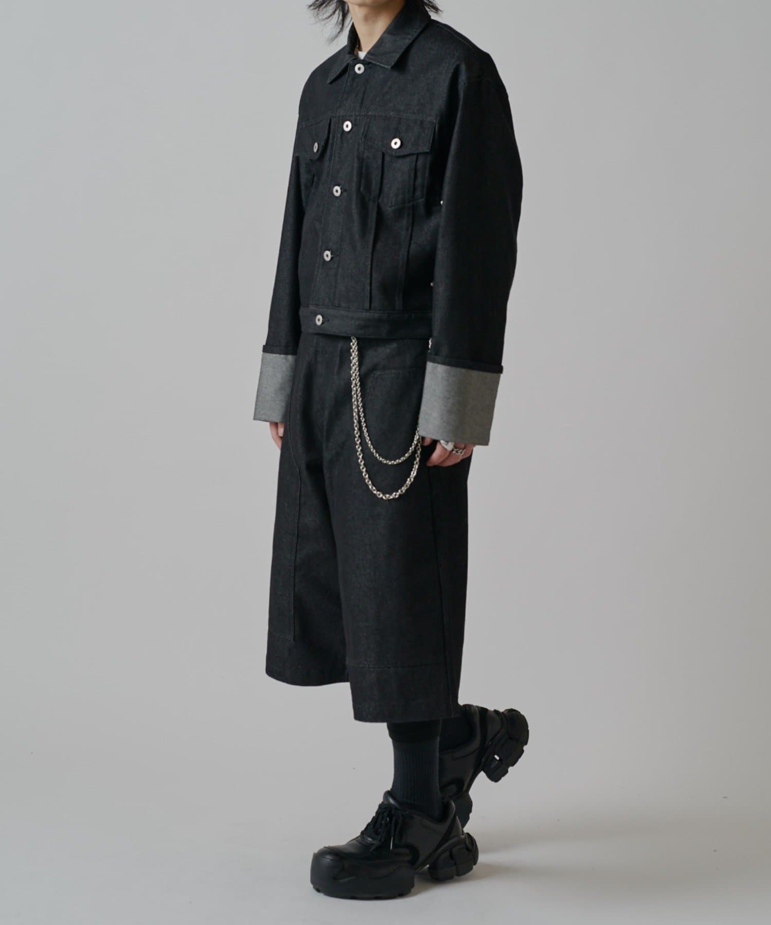 Lui's(ルイス) 【Neucon】ロールアップタックショートデニムジャケット / セットアップ対応