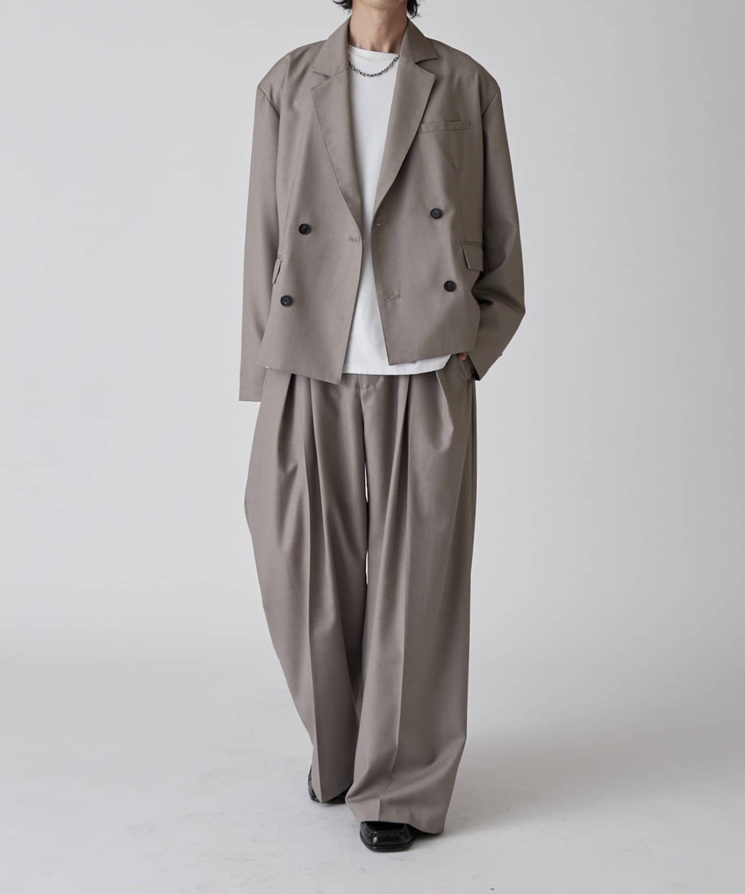 Lui's(ルイス) 【Neucon】ボックスワイドショートダブルジャケット / セットアップ対応