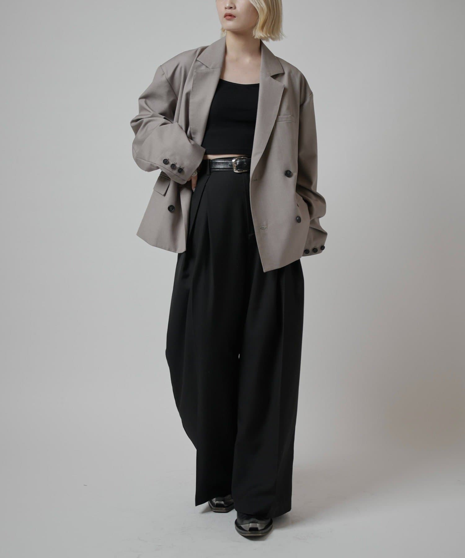 Lui's(ルイス) 【Neucon】ボックスワイドショートダブルジャケット / セットアップ対応