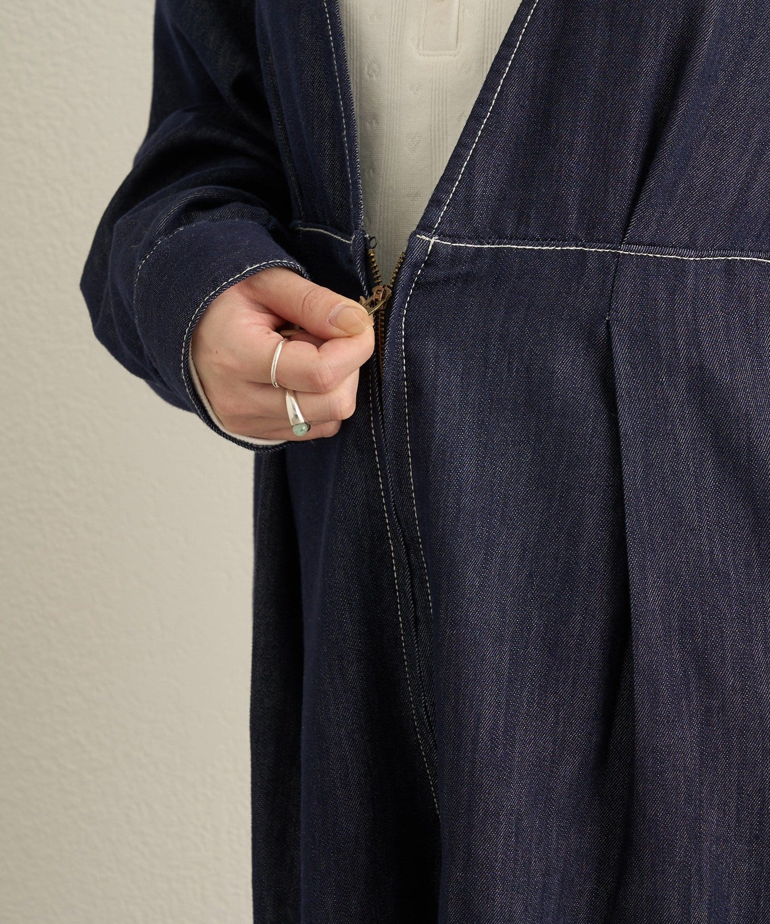 Omekashi(オメカシ) パフスリーブデニムオールインワン