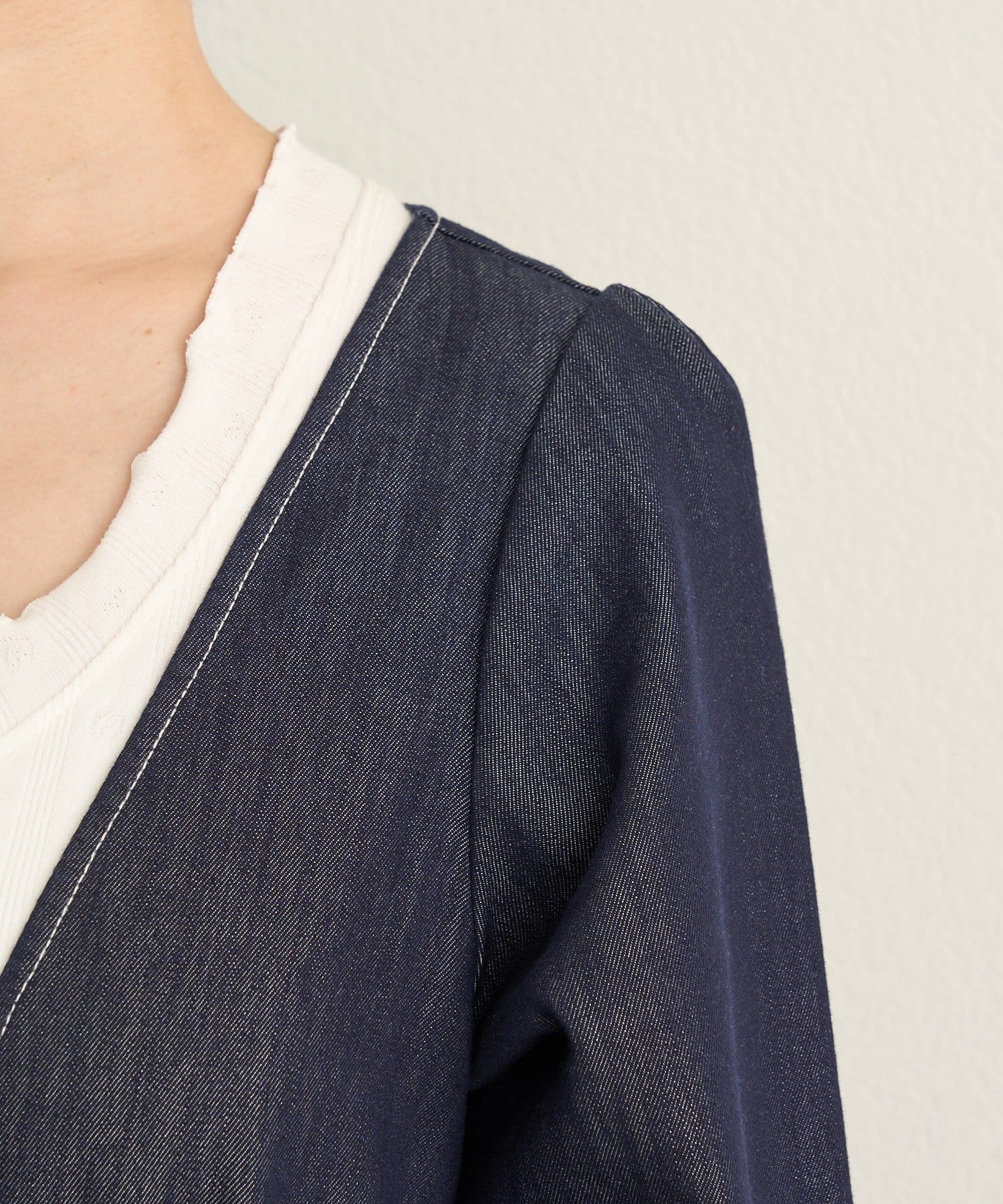 Omekashi(オメカシ) パフスリーブデニムオールインワン