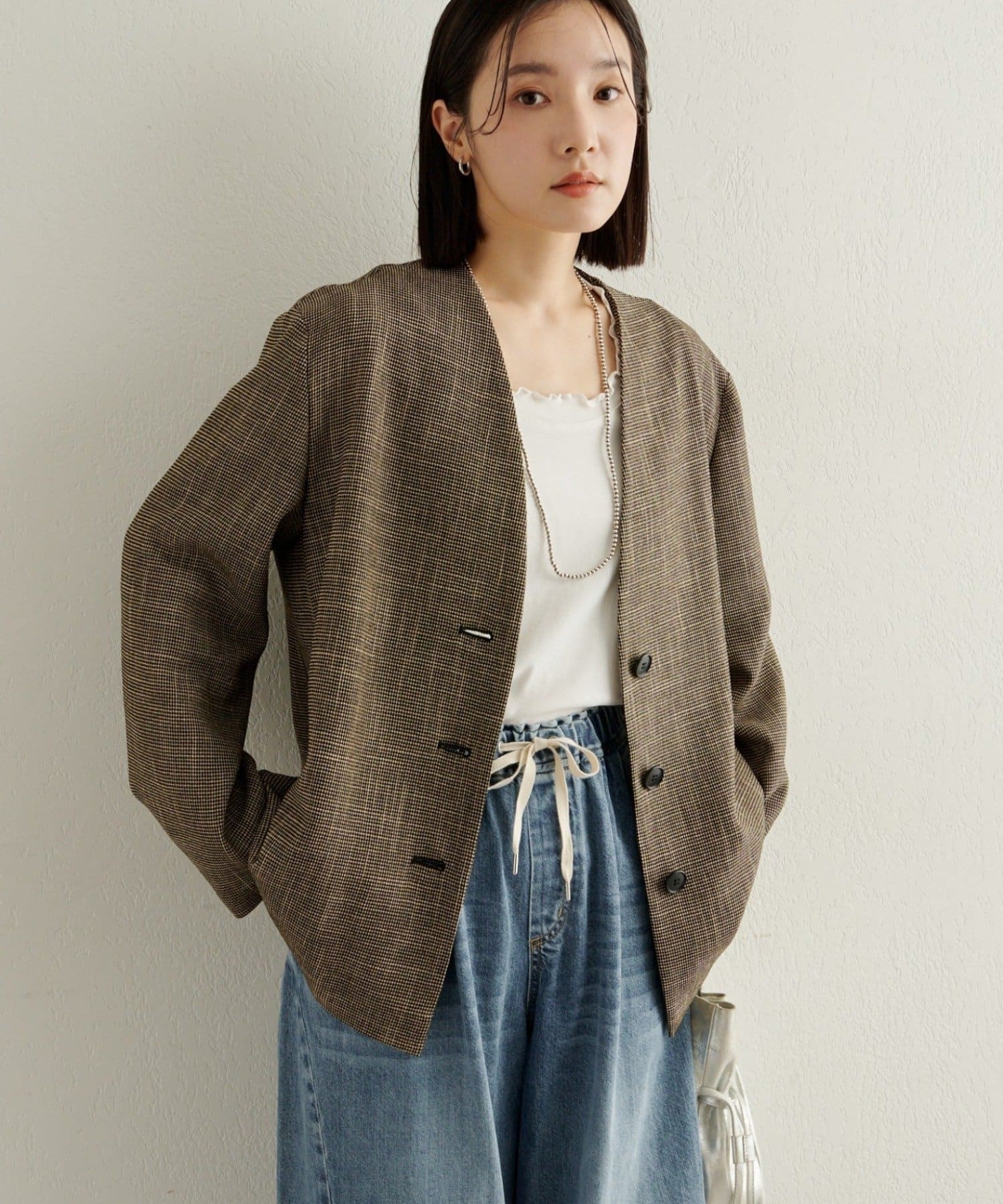 Omekashi(オメカシ) カラミノーカラージャケット