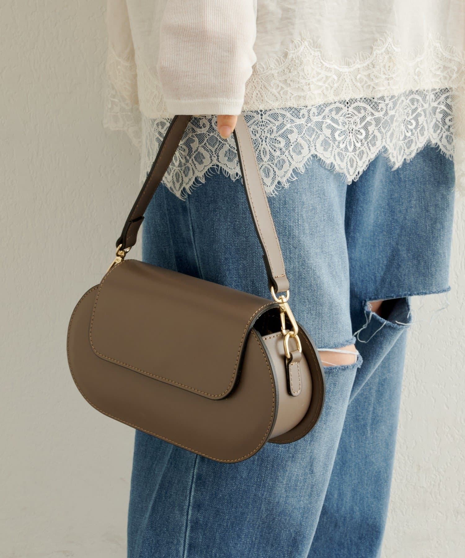 Omekashi(オメカシ) 【MILLELA FIRENZE】オーバルデザインBAG