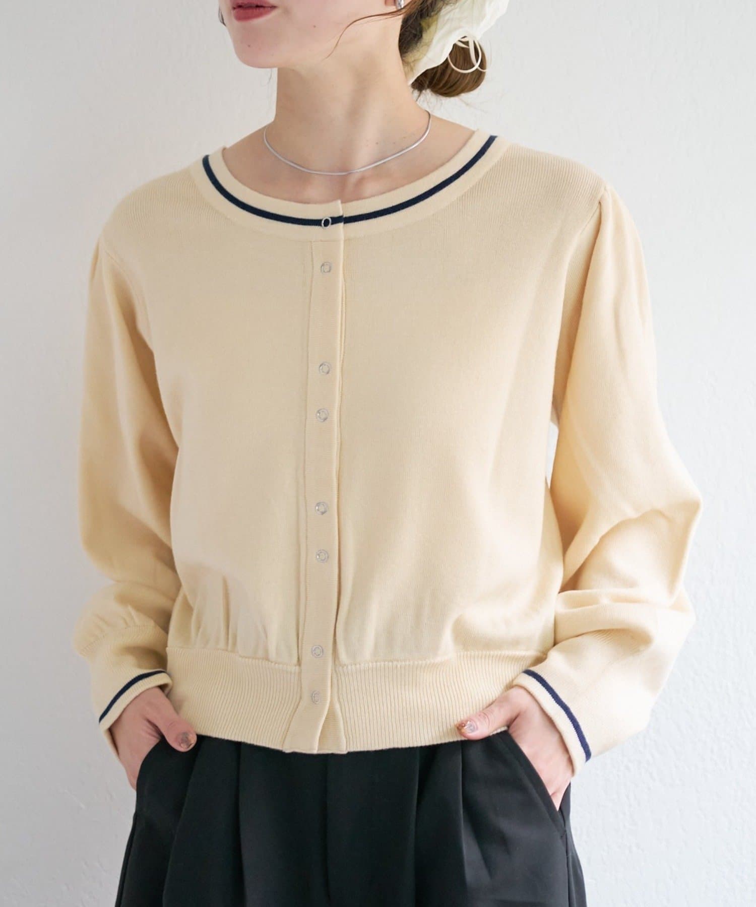 Kastane(カスタネ) B リングドットニットカーディガン