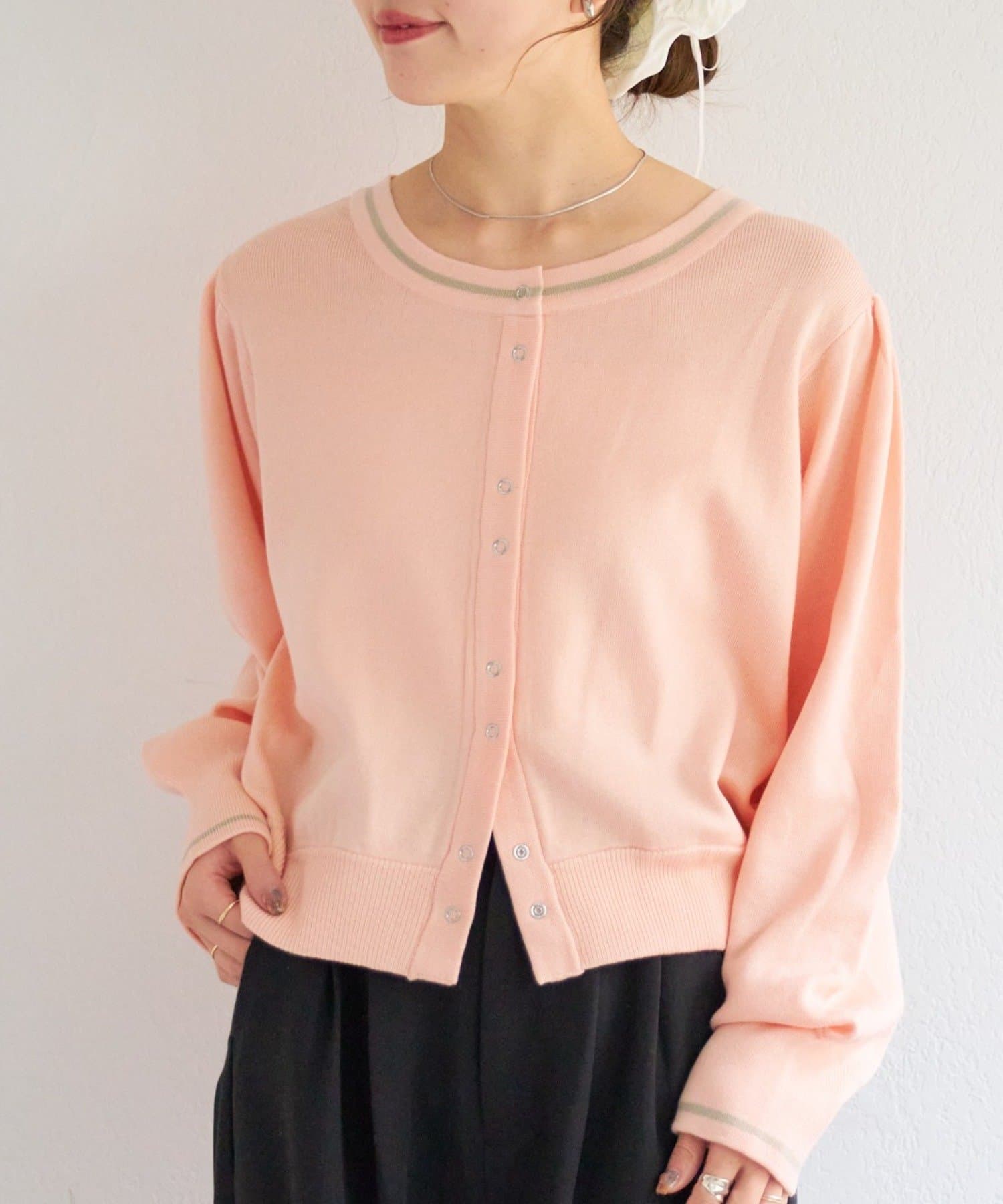 Kastane(カスタネ) B リングドットニットカーディガン