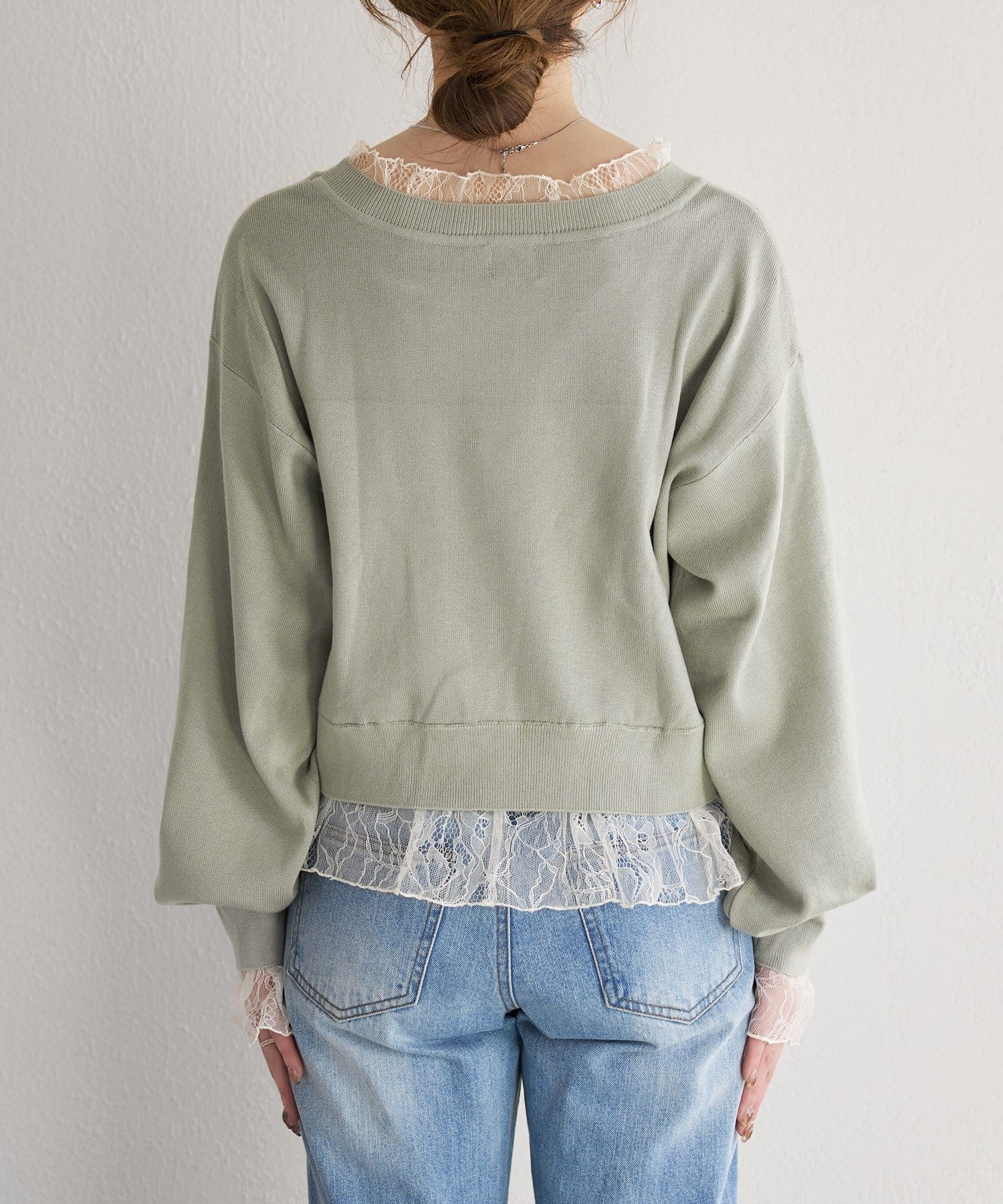 Kastane(カスタネ) B レースドッキングニット