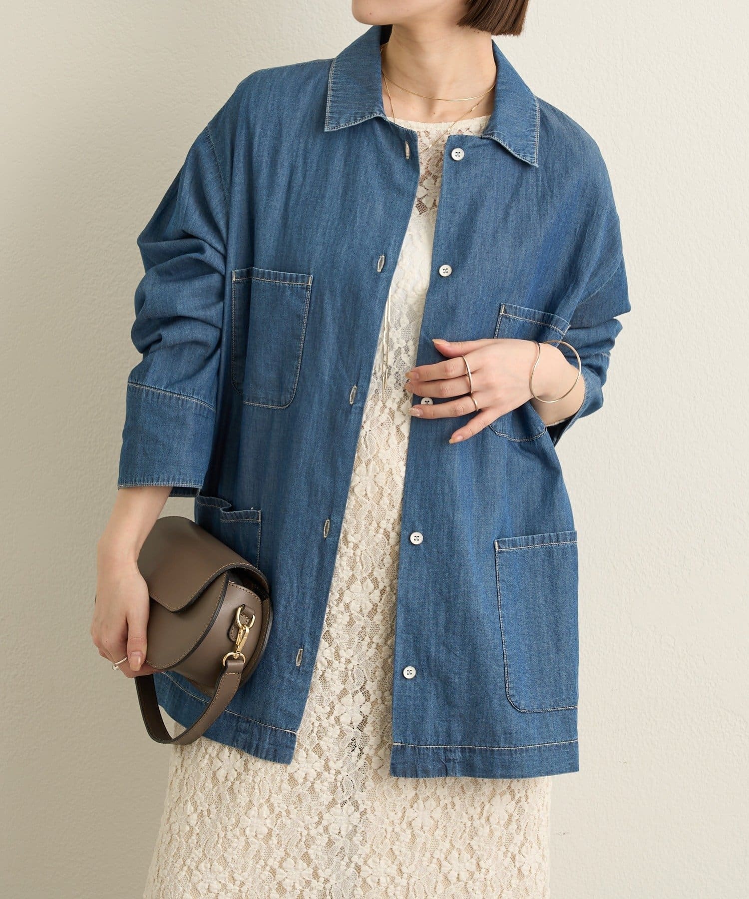 Omekashi(オメカシ) シアーデニムカバーオール