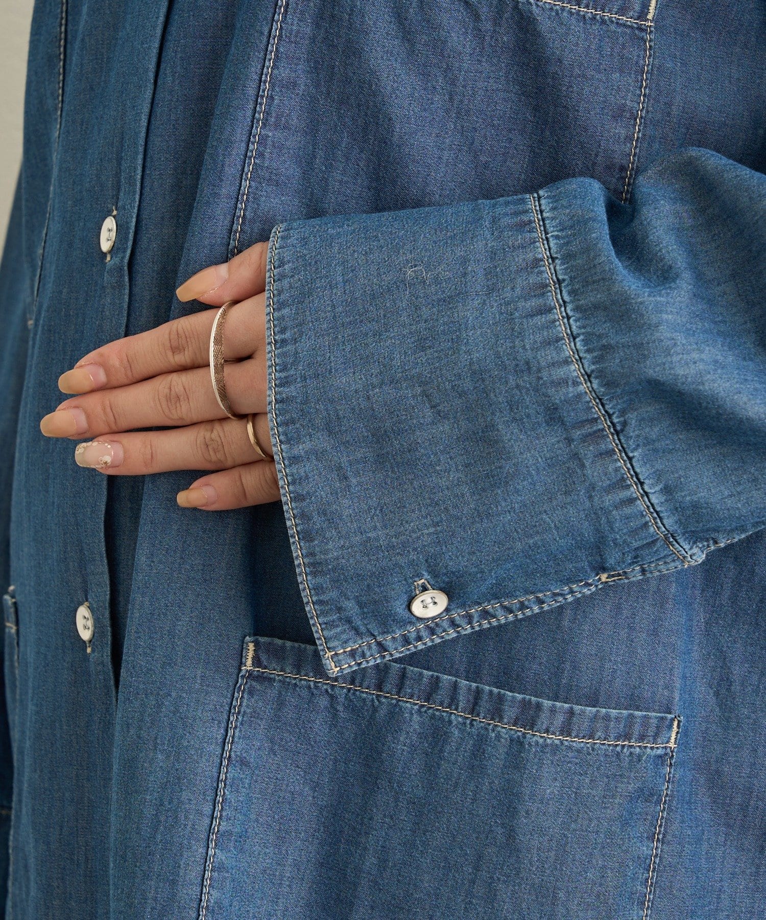 Omekashi(オメカシ) シアーデニムカバーオール