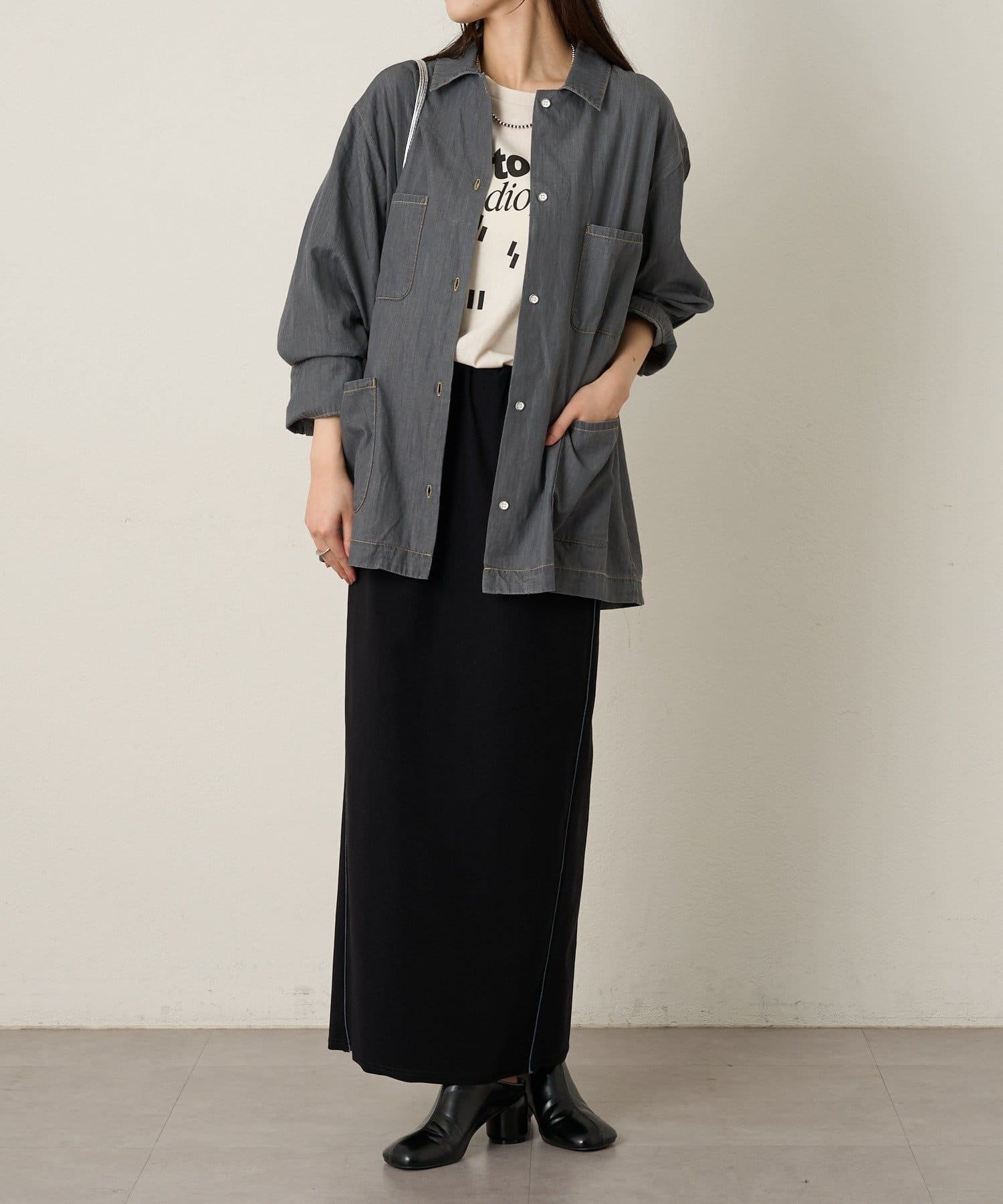 Omekashi(オメカシ) シアーデニムカバーオール