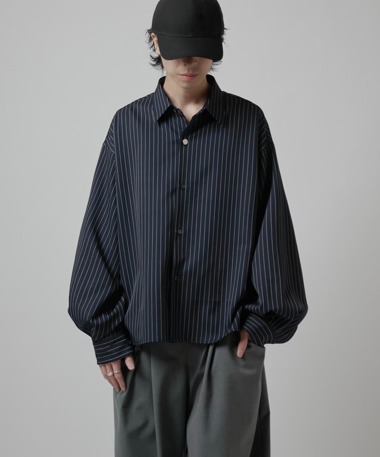 Lui's(ルイス) 【Neucon】バルーンスリーブストライプオーバーシャツ