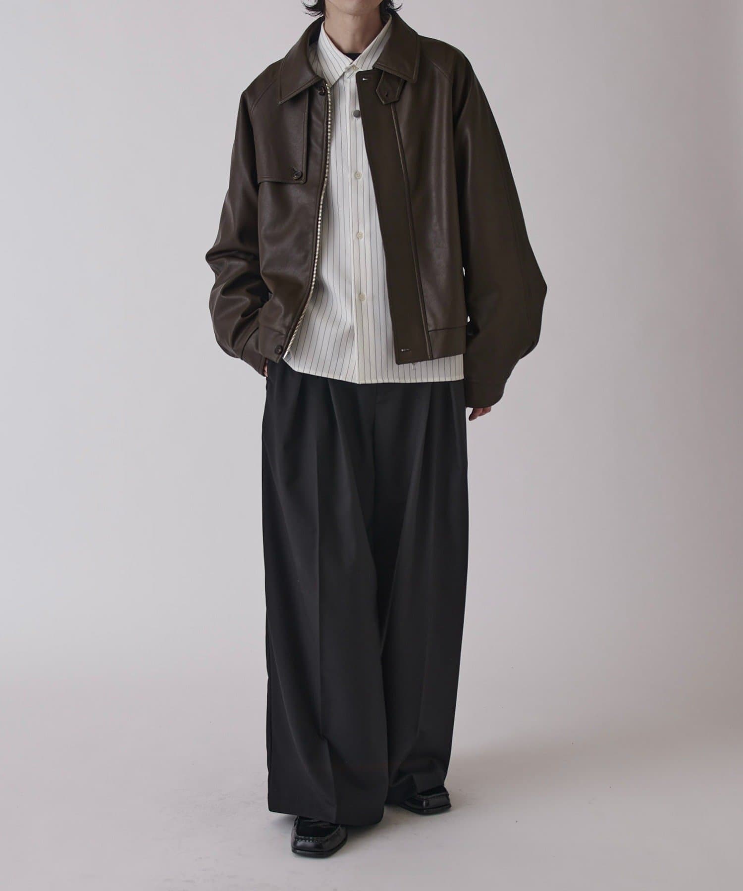 Lui's(ルイス) 【Neucon】バルーンスリーブストライプオーバーシャツ