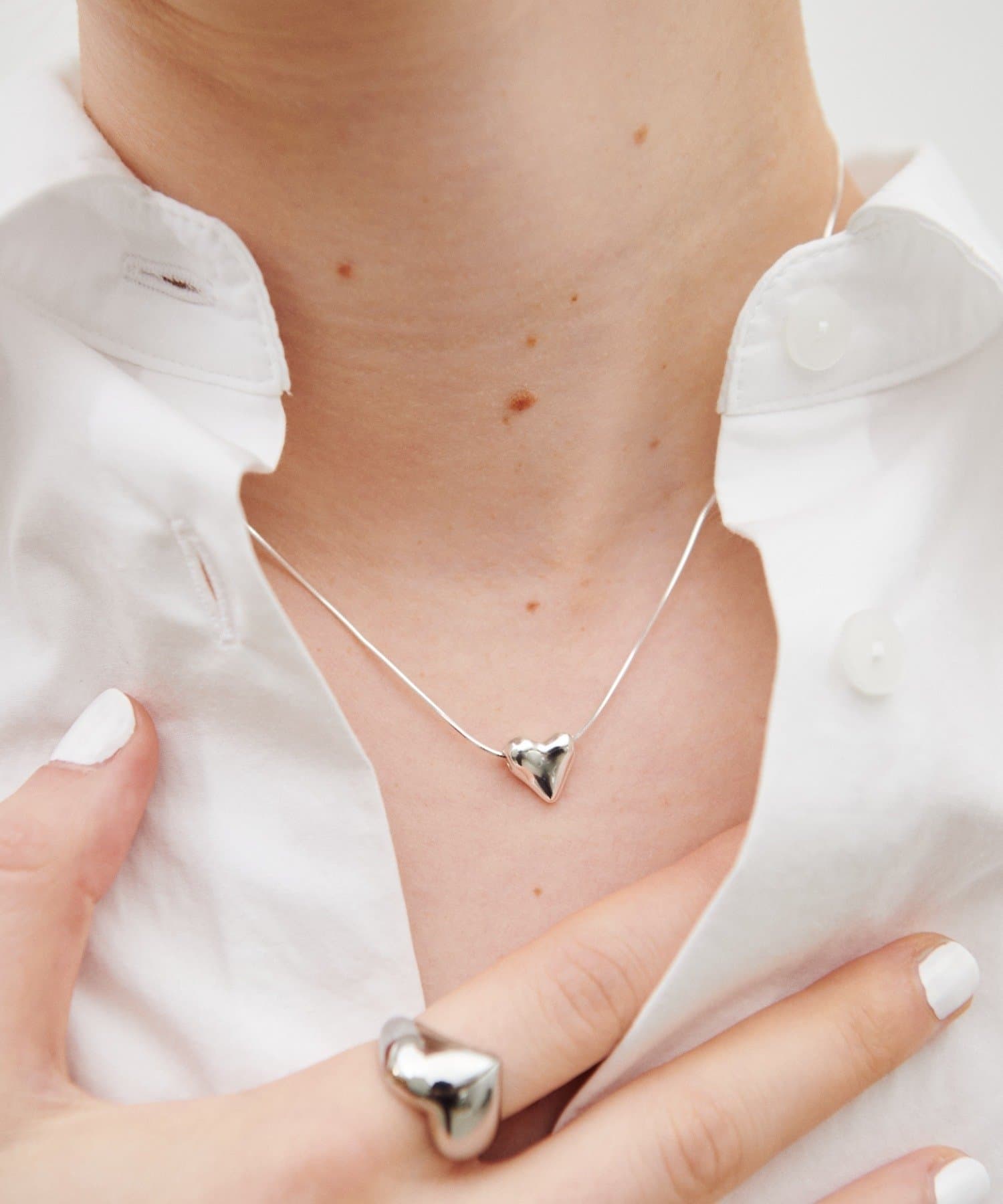 COLLAGE GALLARDAGALANTE(コラージュ ガリャルダガランテ) 【Sivelle./シヴェル】Silver925 シャイニーハートネックレス