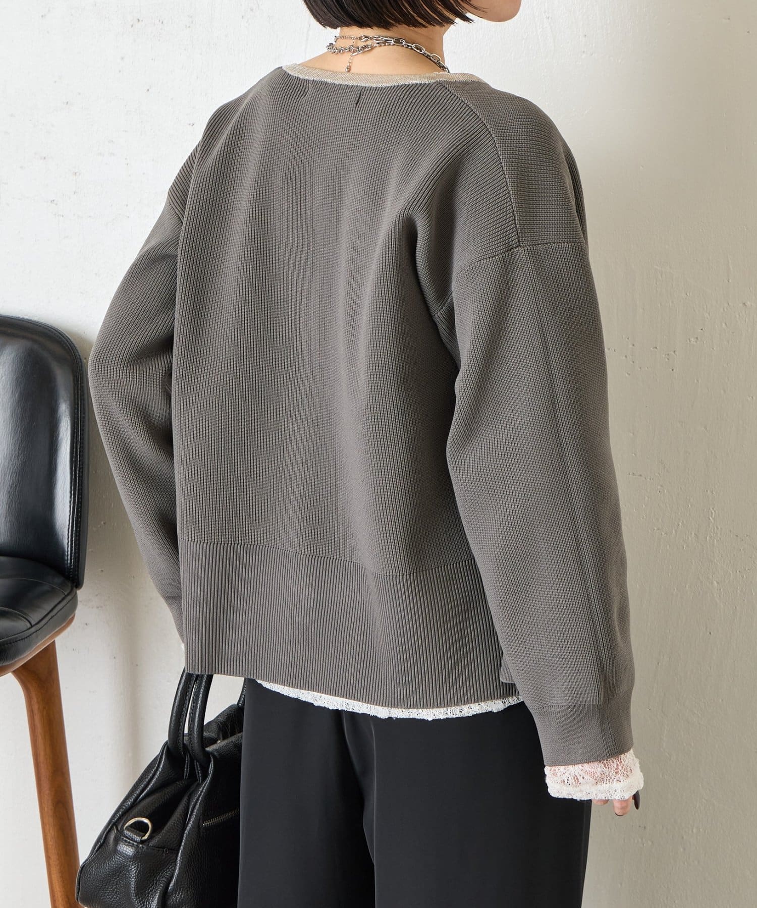 Jena　espace merveilleux(ジェナ　エスパスメルヴェイユ) シアーラインスポンジカーディガン