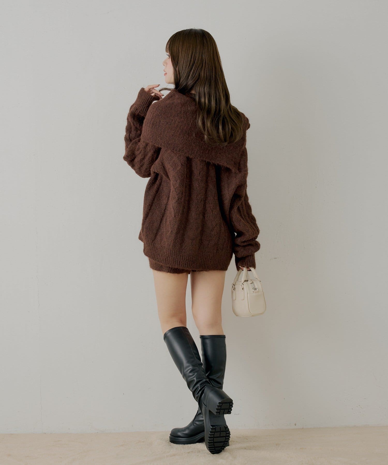 Chico(チコ) 【セットアップ対応】ケーブルニット+スヌードセット