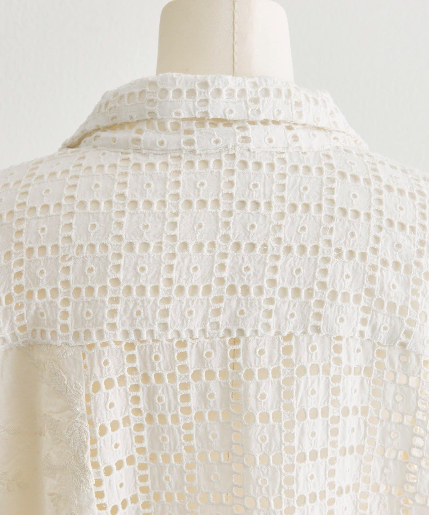 ear PAPILLONNER(イア パピヨネ) 《透け感/ボタニカル柄》刺しゅうジャケット【SUM1 STYLE(スミスタイル)】