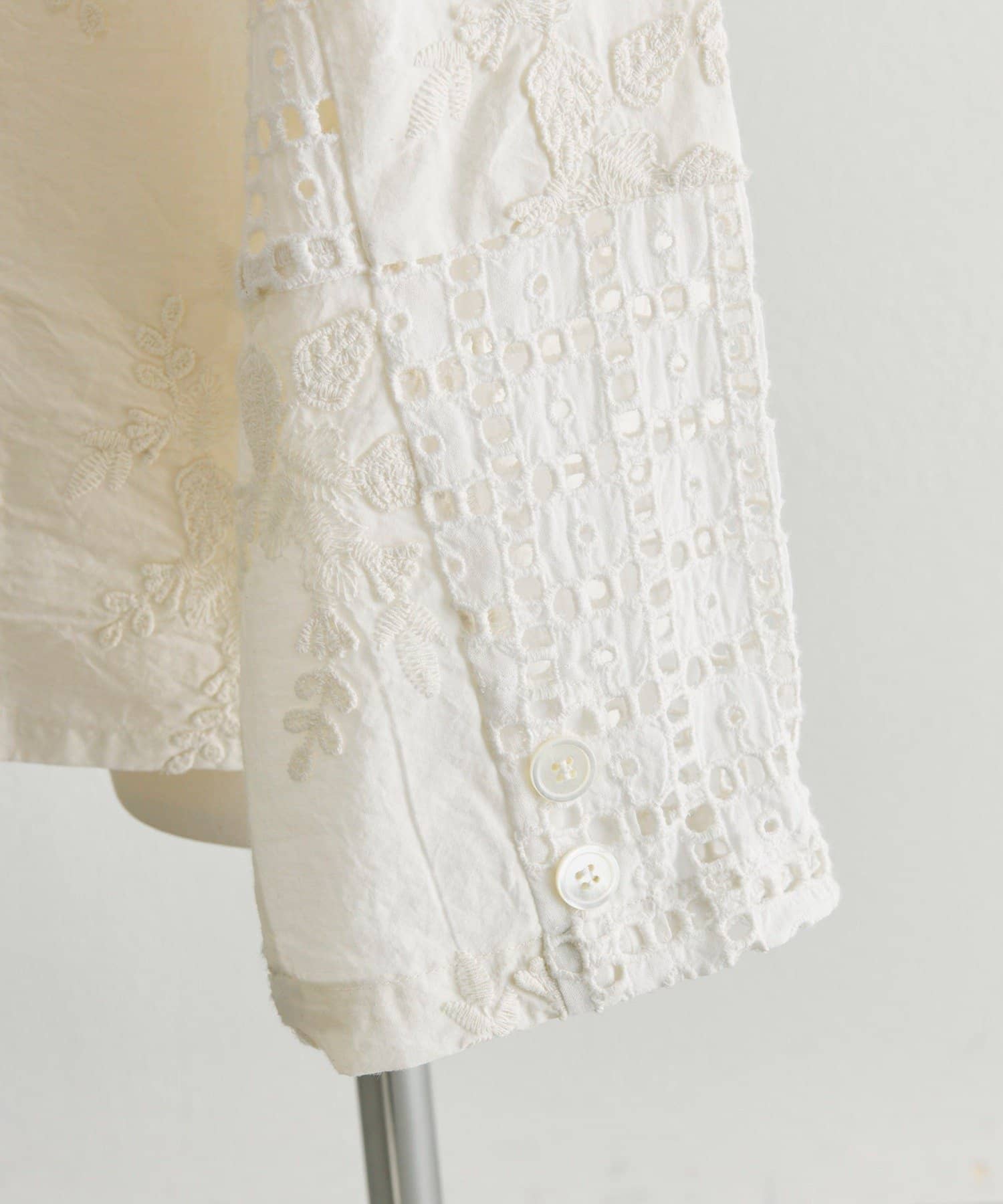 ear PAPILLONNER(イア パピヨネ) 《透け感/ボタニカル柄》刺しゅうジャケット【SUM1 STYLE(スミスタイル)】