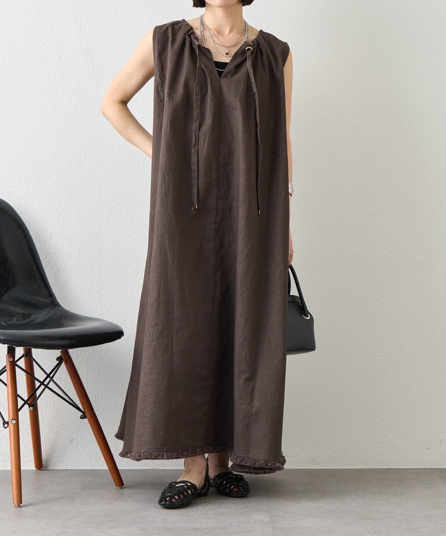 Jena　espace merveilleux(ジェナ　エスパスメルヴェイユ) 2WAYリネンリボンOP