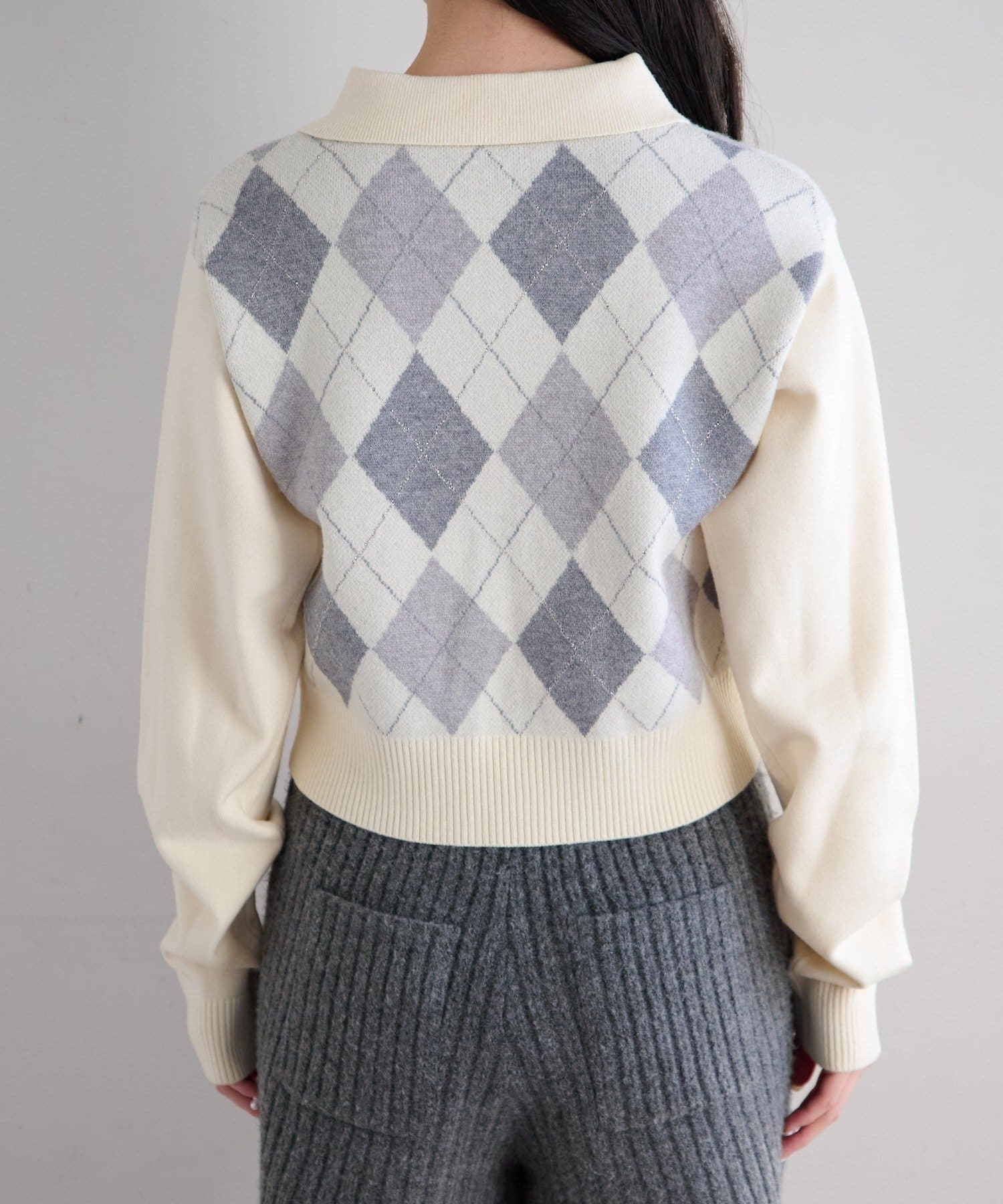 Kastane(カスタネ) アーガイルポロニット