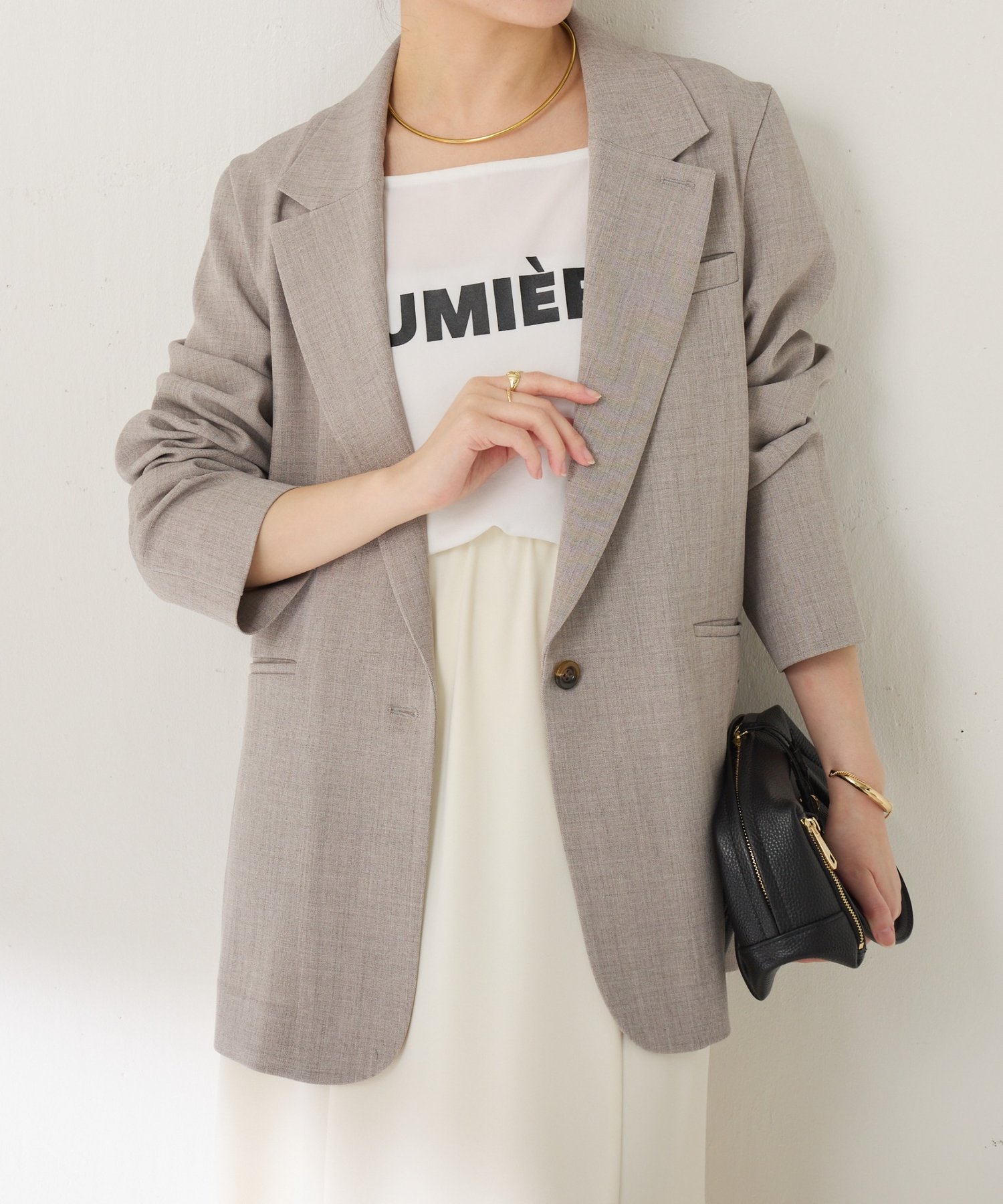 COLLAGE GALLARDAGALANTE(コラージュ ガリャルダガランテ) 【軽量◎ストレッチ◎】ストレッチシャークスキンジャケット