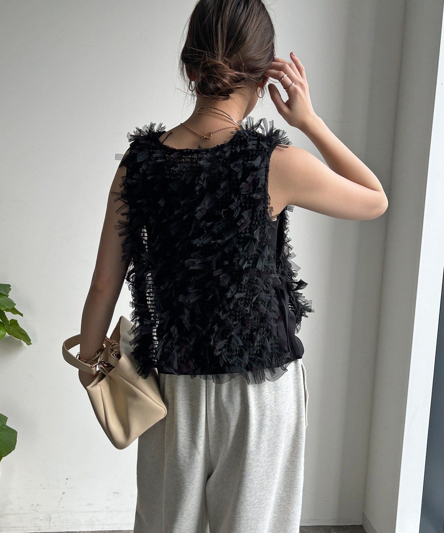 DOUDOU(ドゥドゥ) 【WEB限定】リボンヤーンベスト×テントプルオーバーセット