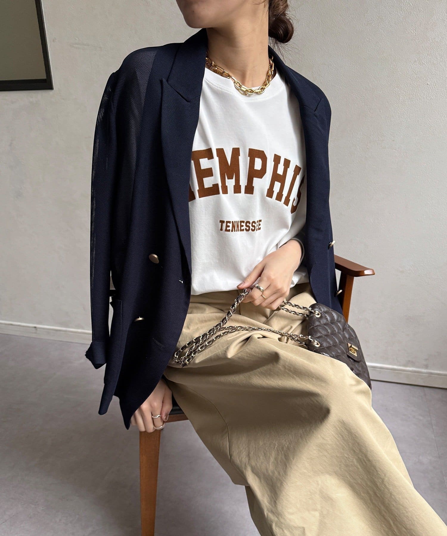 DOUDOU(ドゥドゥ) 【WEB限定】MEMPHISドルマンロゴロンTEE