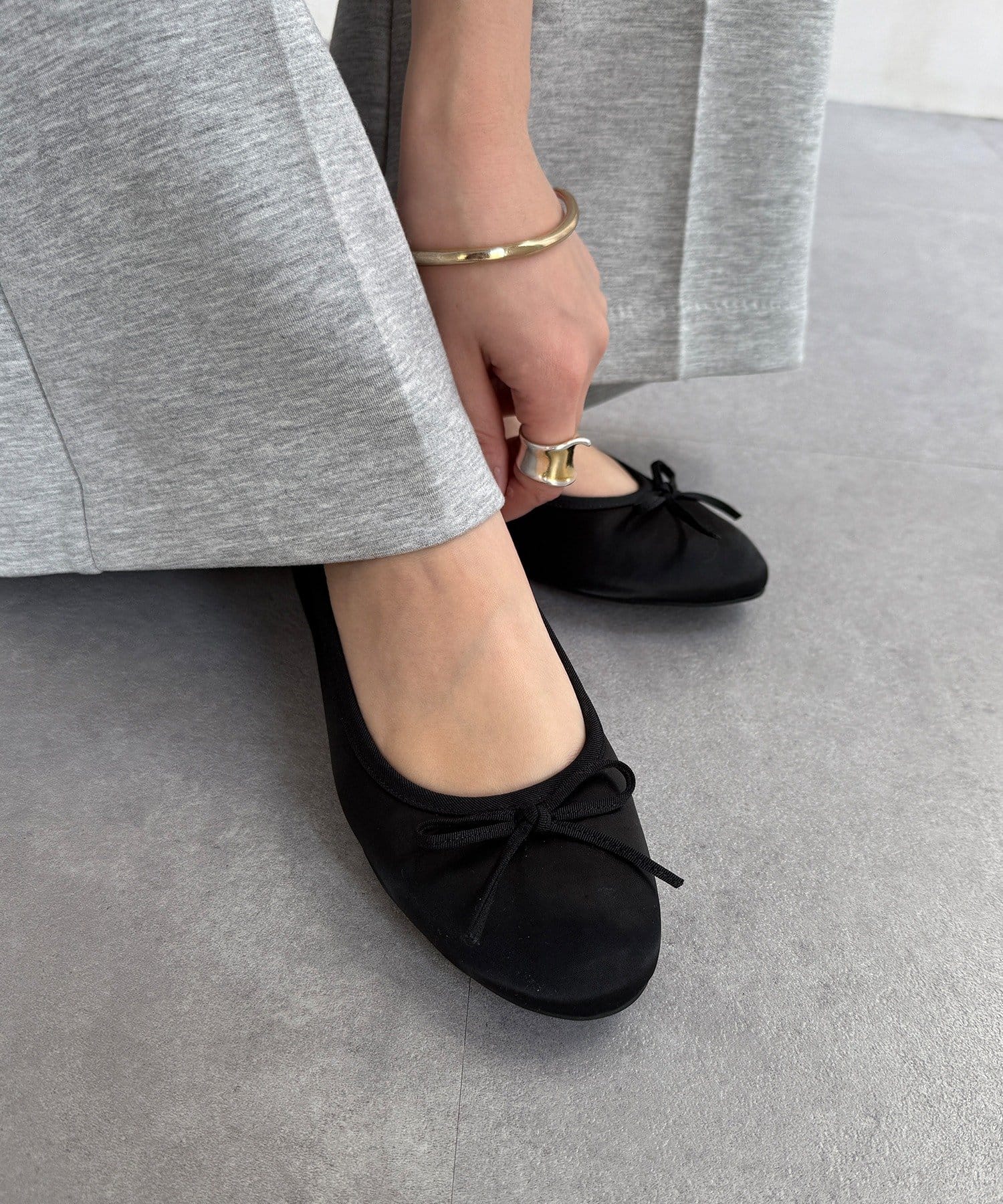 DOUDOU(ドゥドゥ) ラウンドフラットパンプス