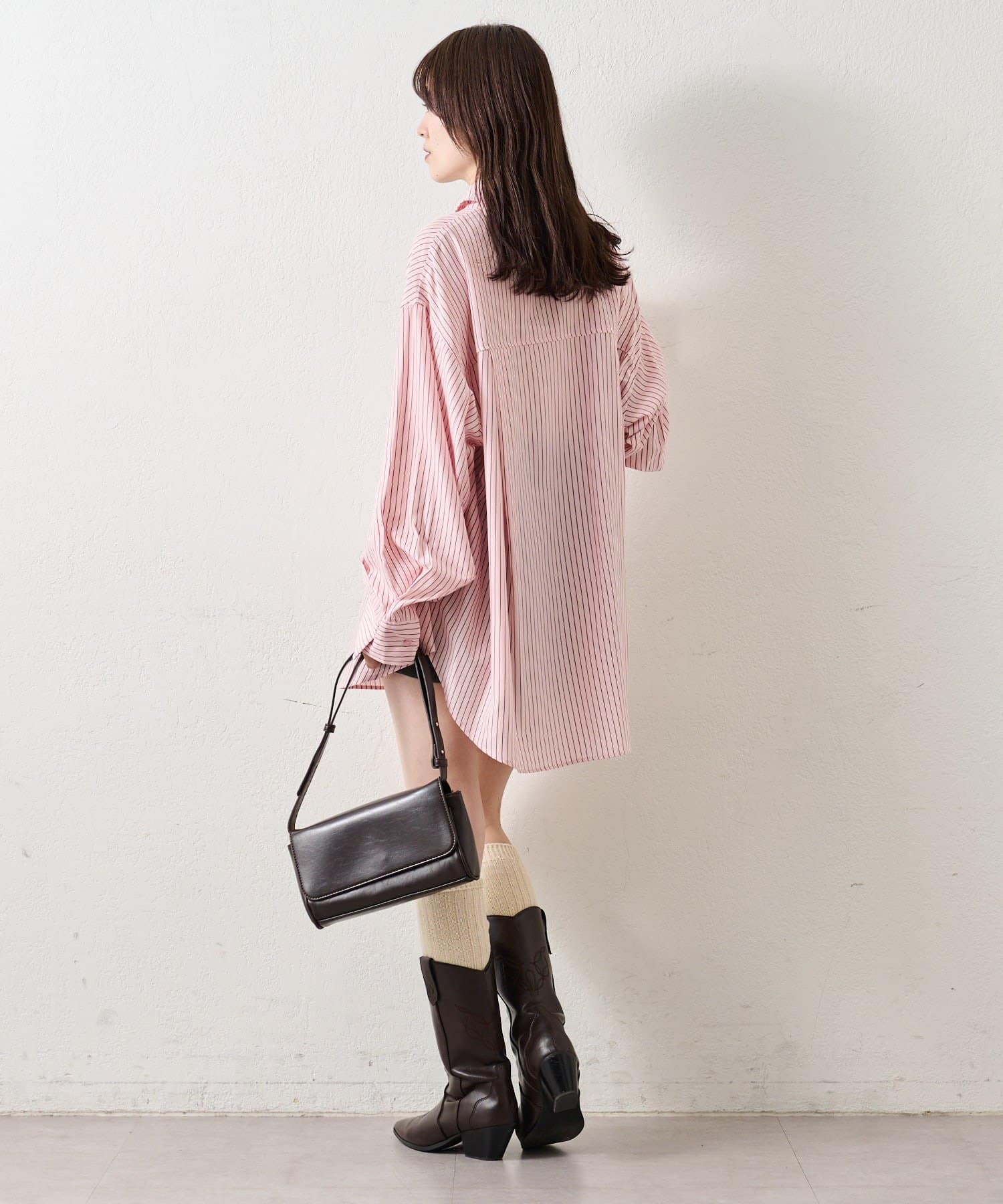 mystic(ミスティック) ボタンレイヤードBIGシャツ