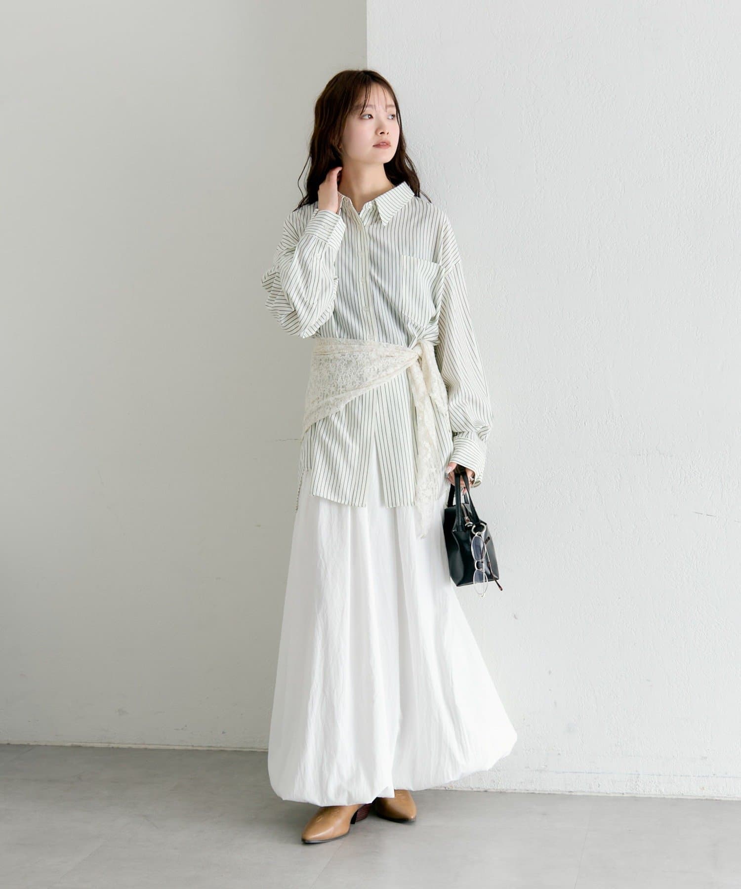 mystic(ミスティック) ボタンレイヤードBIGシャツ