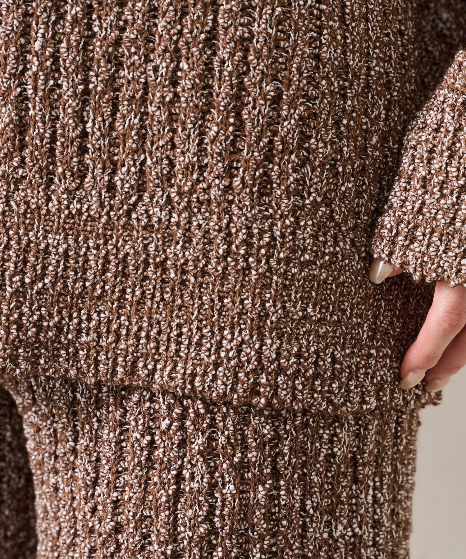 mystic(ミスティック) スラブヤーンスリットニット